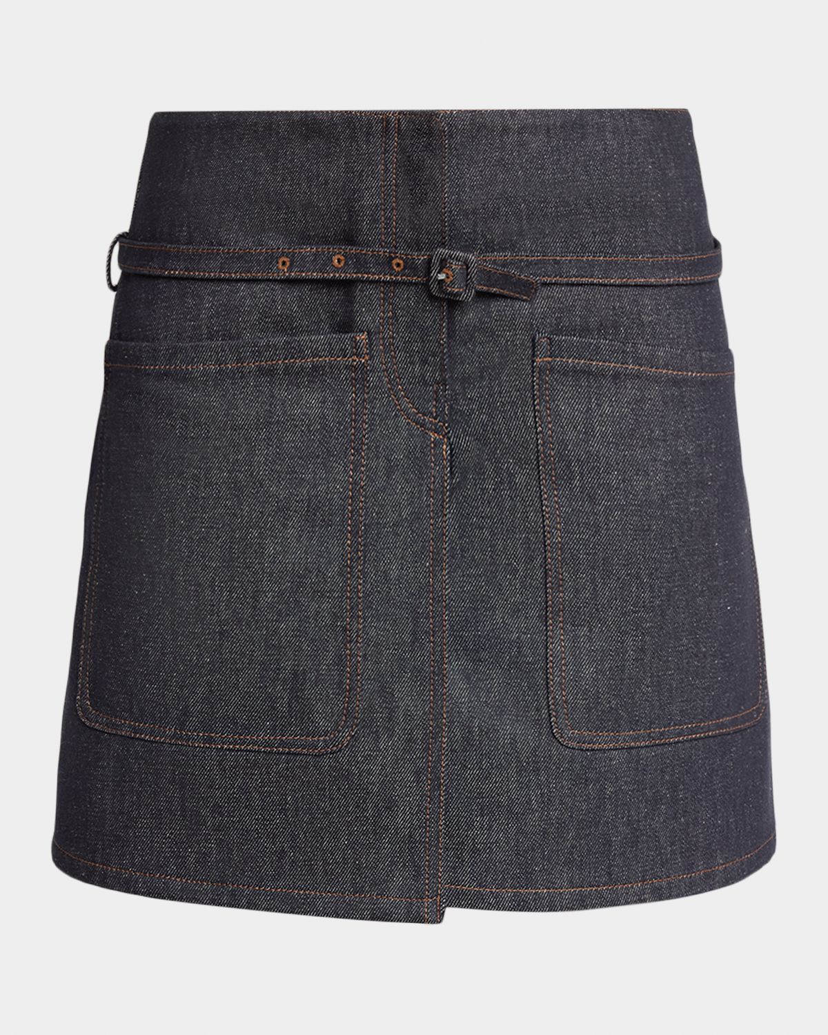 Courreges Two Pockets Denim Mini Skirt With Belt | Thumbnail 6 Courreges Two Pockets Denim Mini Skirt With Belt | Thumbnail 6