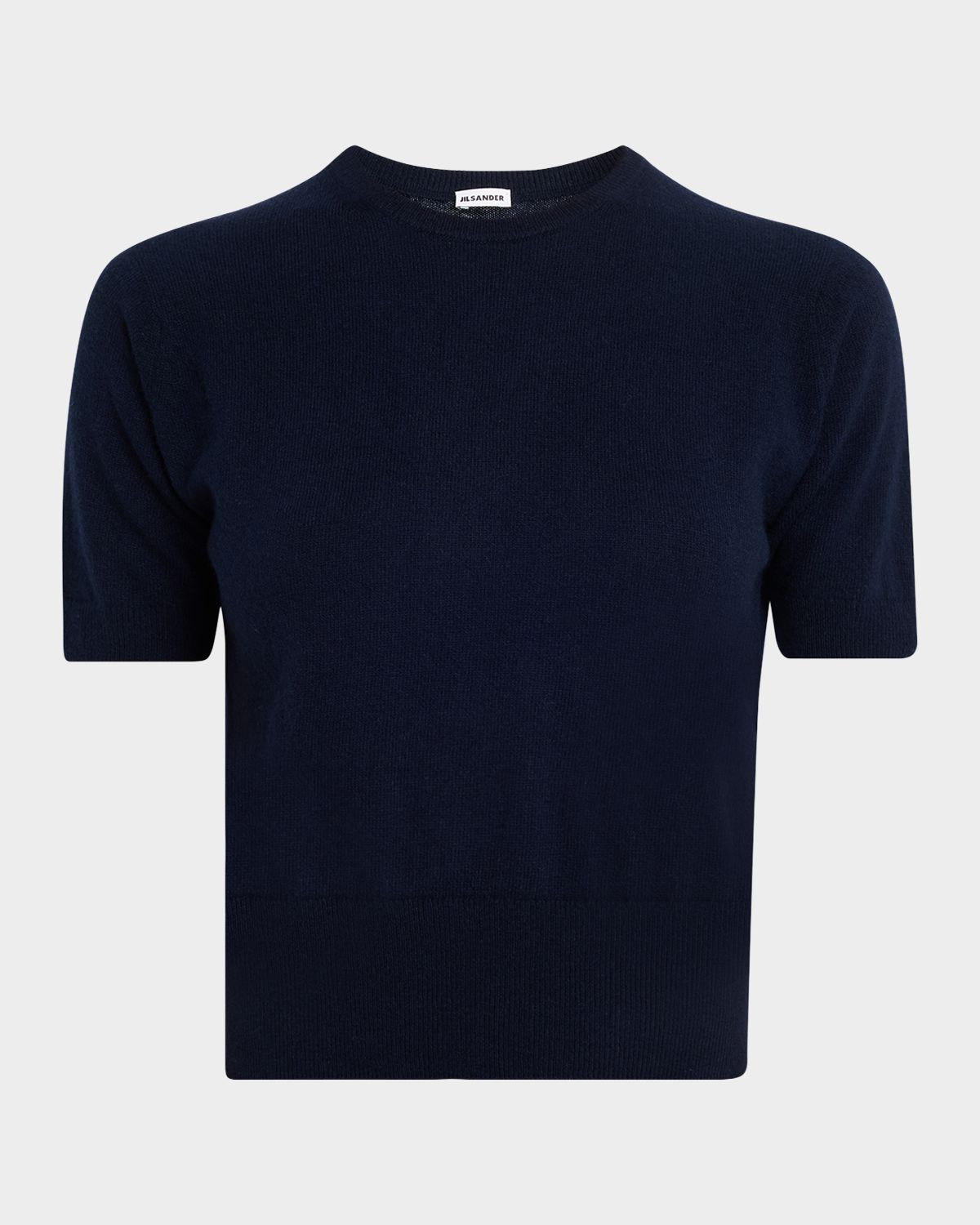 Jil Sander Wool-Cashmere Knit Short-Sleeve T-Shirt | Thumbnail 6
