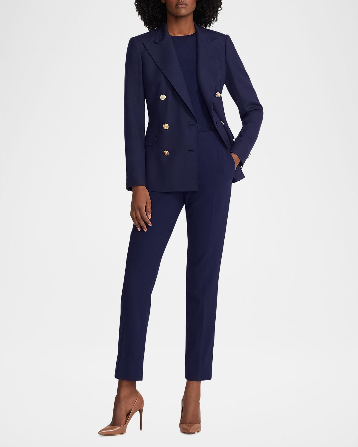 Ralph Lauren Lux Wool Crepe Slim-Leg Ankle Pants | Thumbnail 6 Ralph Lauren Lux Wool Crepe Slim-Leg Ankle Pants | Thumbnail 6