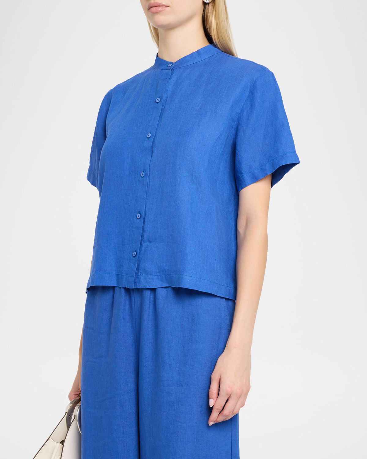 Eileen Fisher Button-Down Organic Linen Shirt | Thumbnail 4