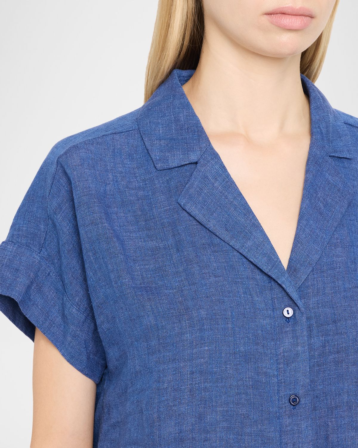 Eileen Fisher Boxy Delave-Dyed Organic Linen Shirt | Thumbnail 5 Eileen Fisher Boxy Delave-Dyed Organic Linen Shirt | Thumbnail 5