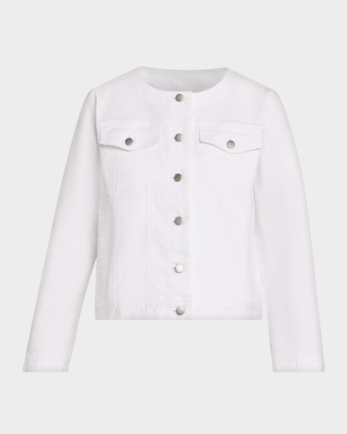 Eileen Fisher Button-Down Organic Cotton Denim Jacket
