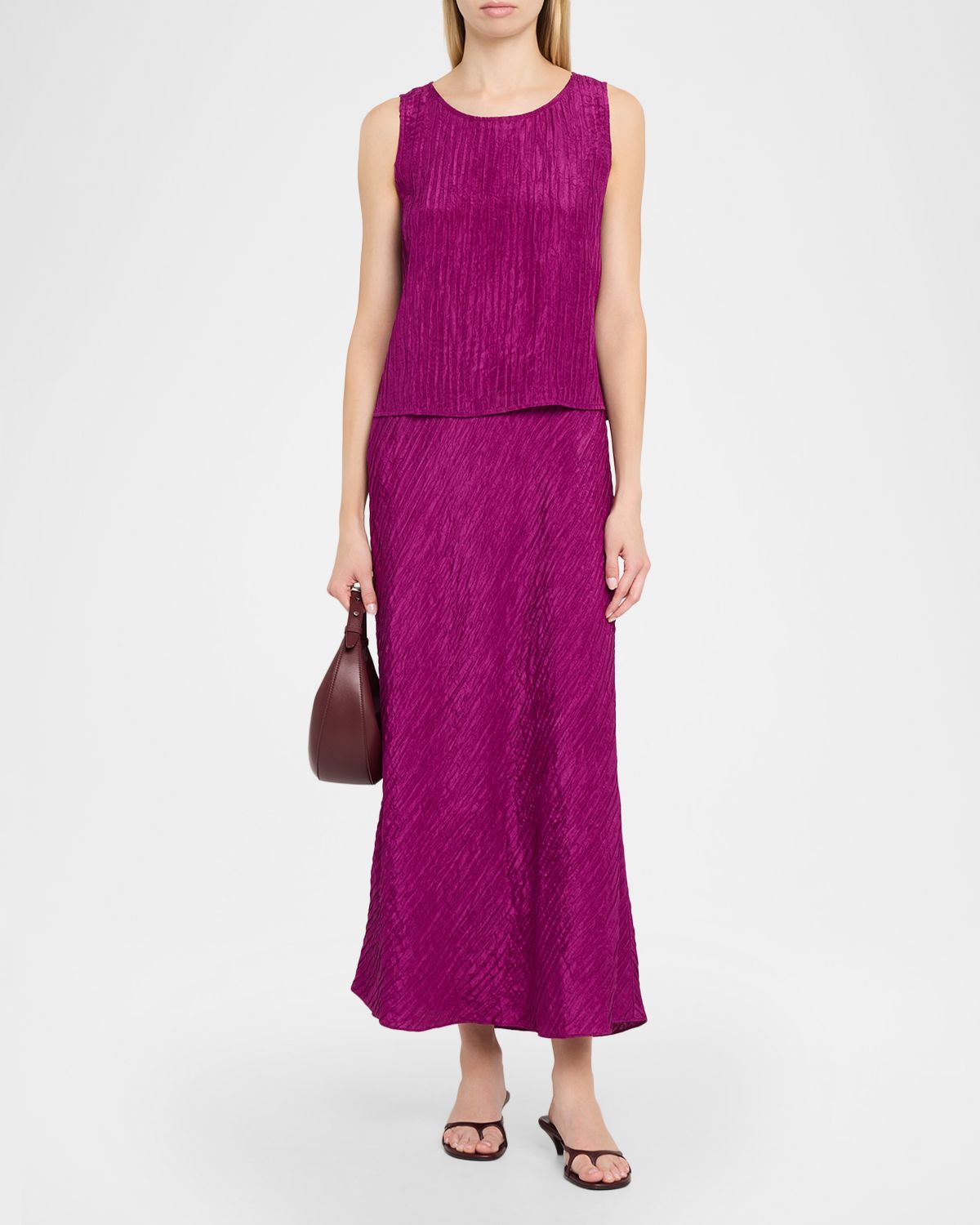 Eileen Fisher Crinkled Bias-Cut Silk Jacquard Maxi Skirt | Thumbnail 2 Eileen Fisher Crinkled Bias-Cut Silk Jacquard Maxi Skirt | Thumbnail 2