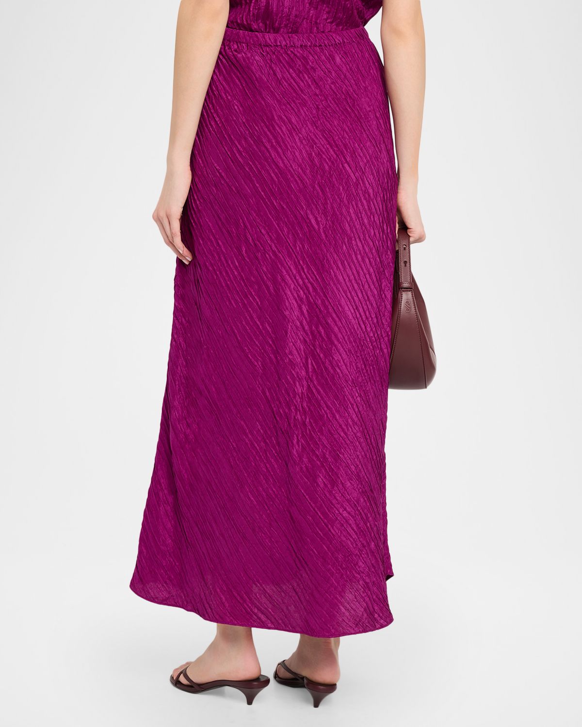 Eileen Fisher Crinkled Bias-Cut Silk Jacquard Maxi Skirt | Thumbnail 3 Eileen Fisher Crinkled Bias-Cut Silk Jacquard Maxi Skirt | Thumbnail 3
