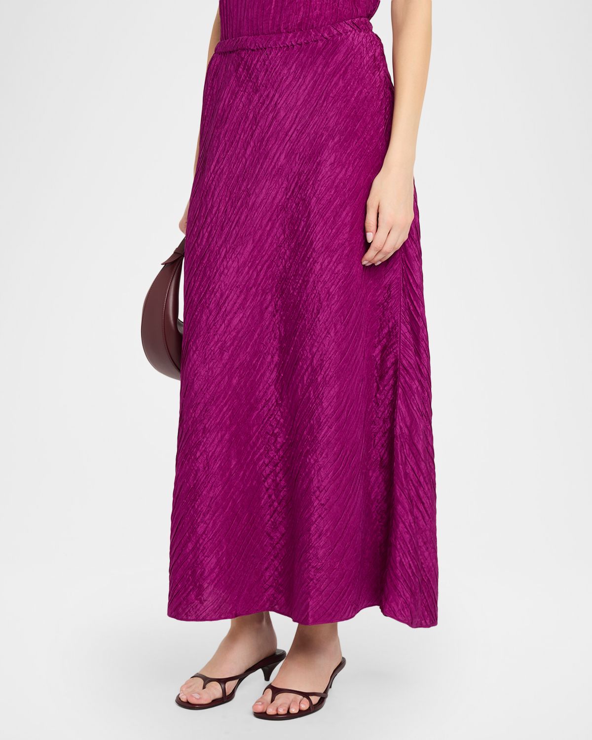 Eileen Fisher Crinkled Bias-Cut Silk Jacquard Maxi Skirt | Thumbnail 4 Eileen Fisher Crinkled Bias-Cut Silk Jacquard Maxi Skirt | Thumbnail 4