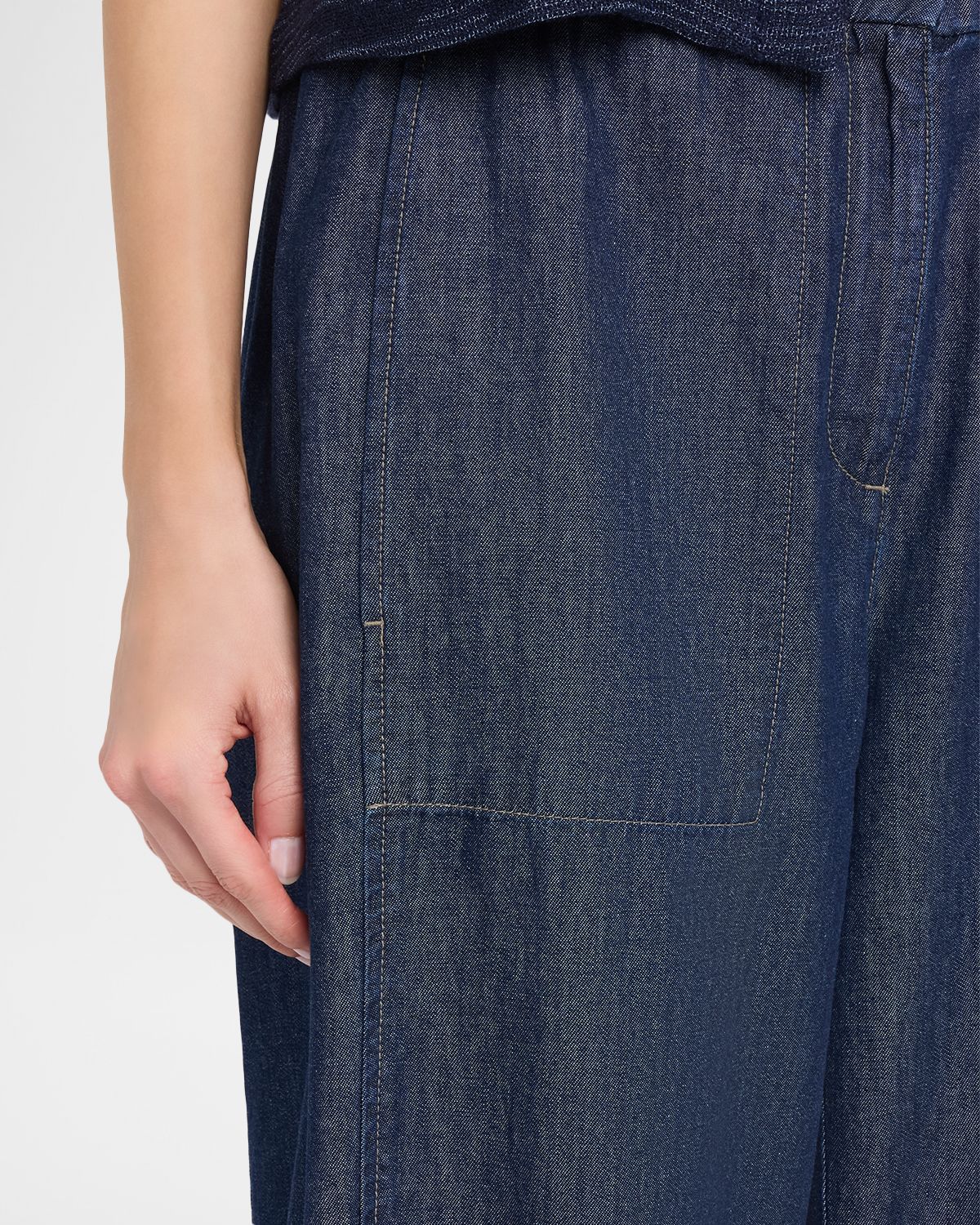 Eileen Fisher Wide-Leg Organic Cotton Denim Pants | Thumbnail 5 Eileen Fisher Wide-Leg Organic Cotton Denim Pants | Thumbnail 5