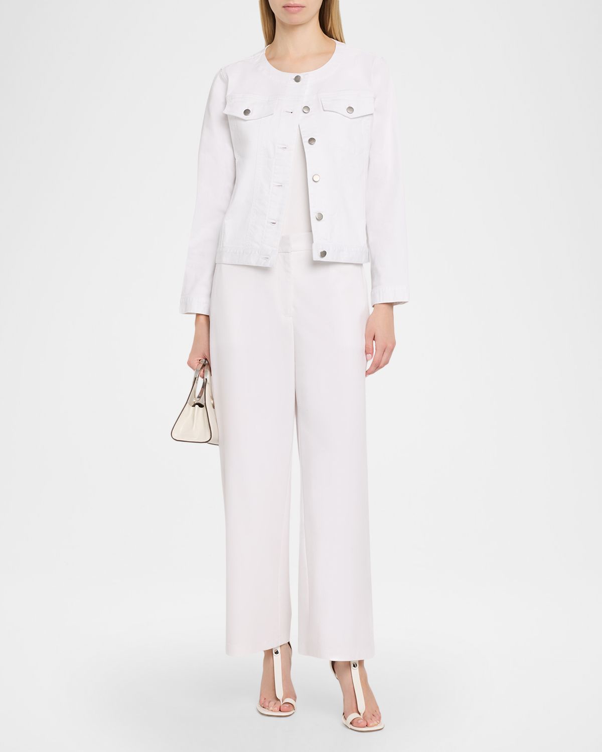Eileen Fisher Wide-Leg Organic Cotton Trousers | Thumbnail 2