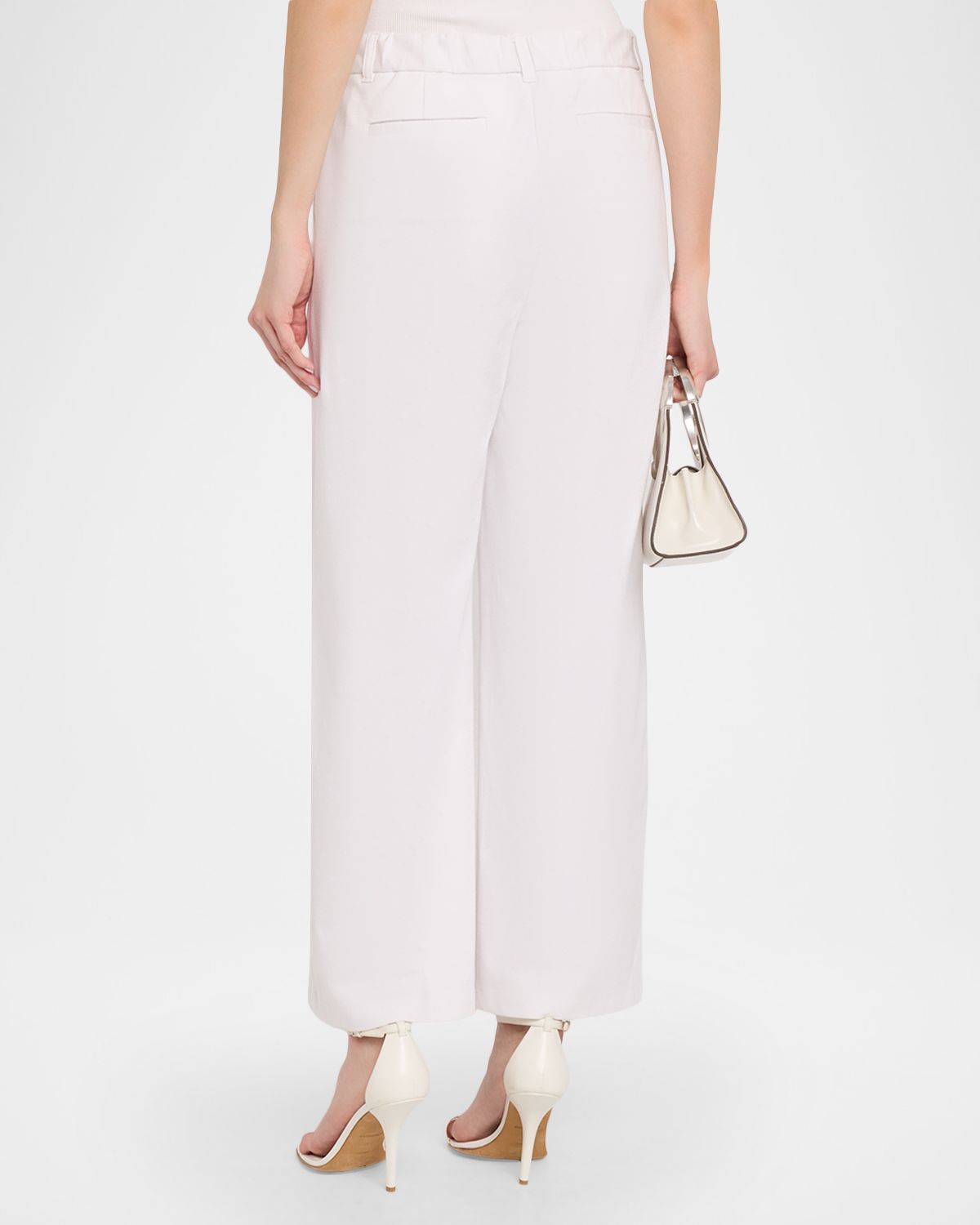 Eileen Fisher Wide-Leg Organic Cotton Trousers | Thumbnail 3