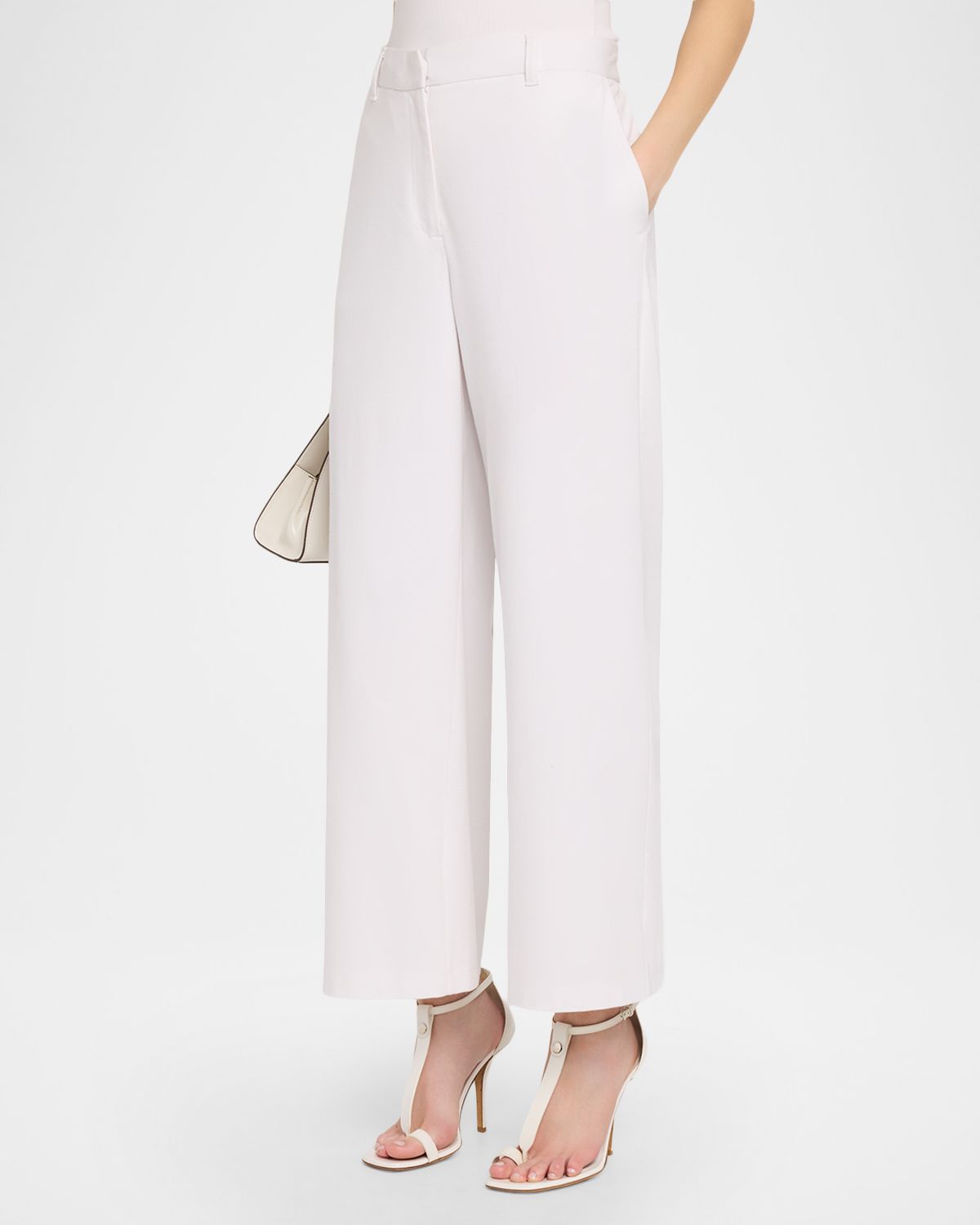 Eileen Fisher Wide-Leg Organic Cotton Trousers | Thumbnail 4