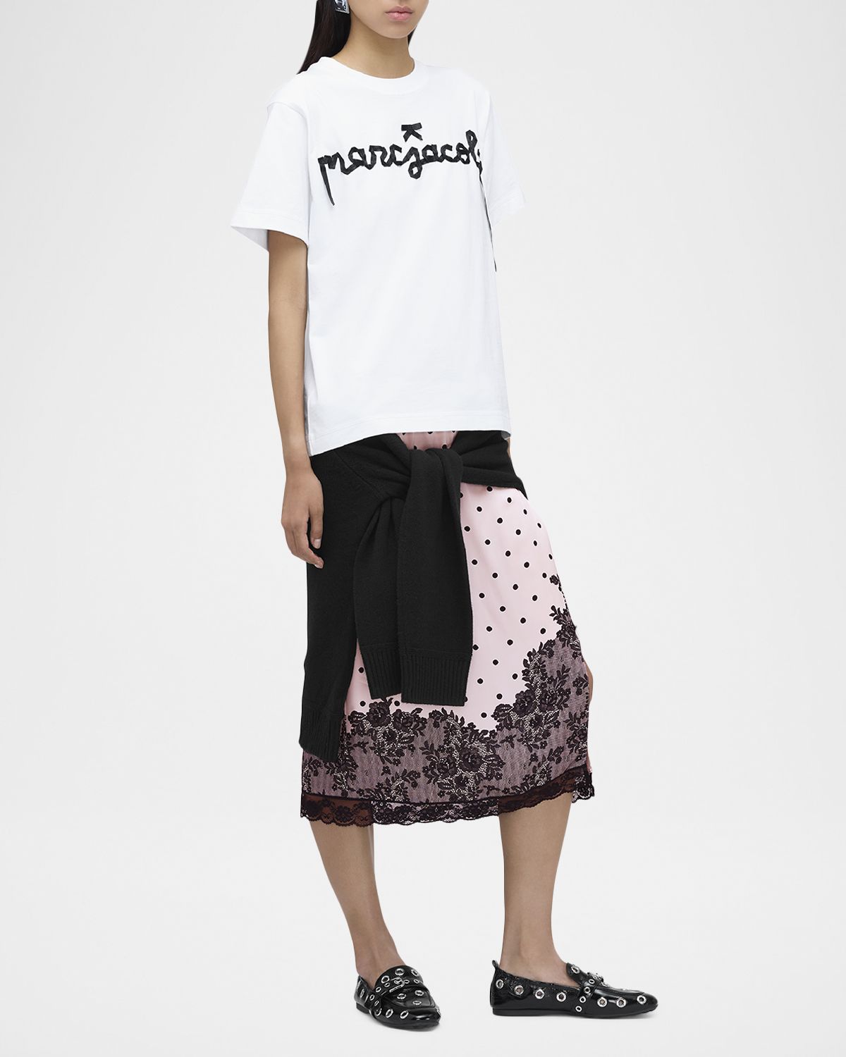 Marc Jacobs Ribbon Logo Oversized Tee