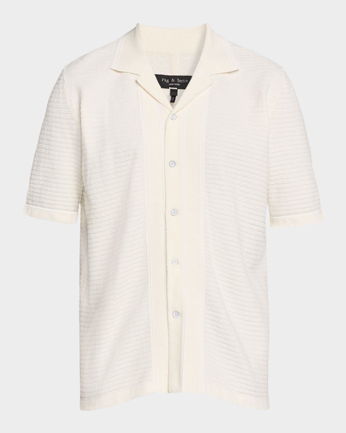 Rag & Bone Men 's Zuma Ottoman Stitch Short-Sleeve Shirt