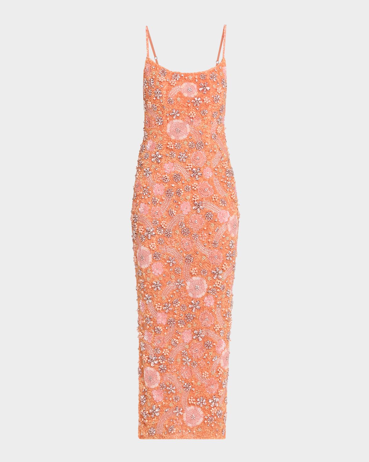Rachel Gilbert Francesca Flower Embellished Column Dress