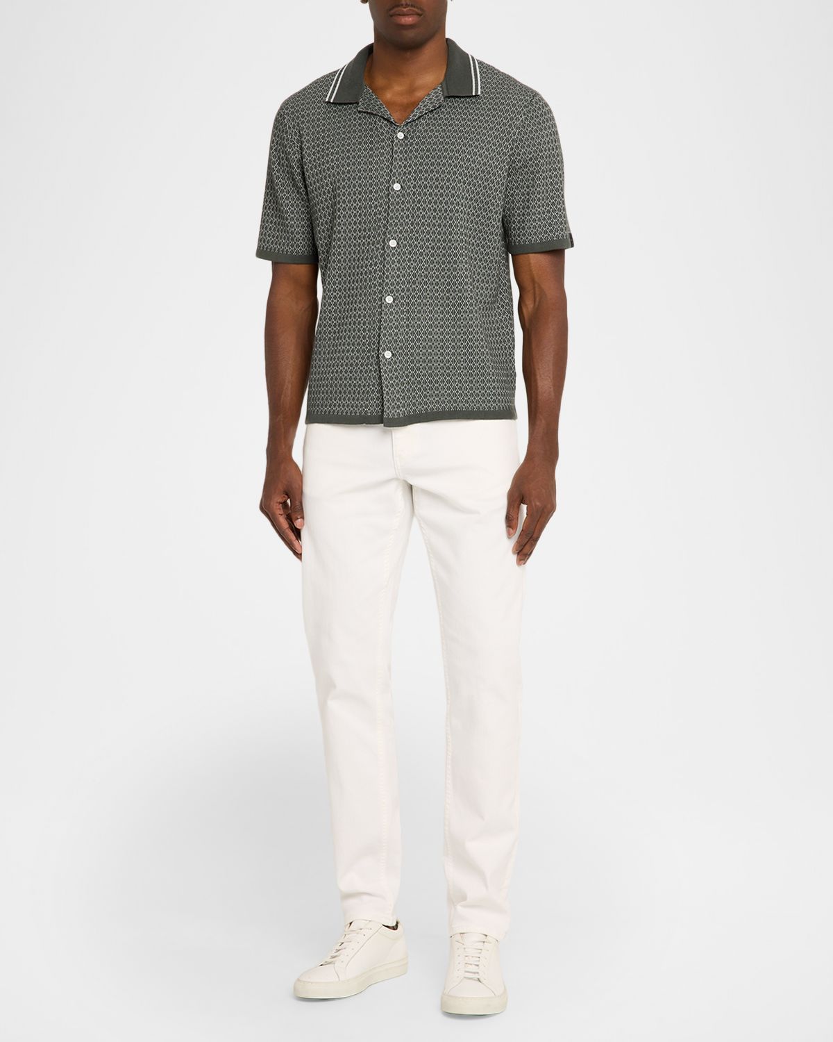 Rag & Bone Men 's Harvey Cotton-Blend Short-Sleeve Shirt