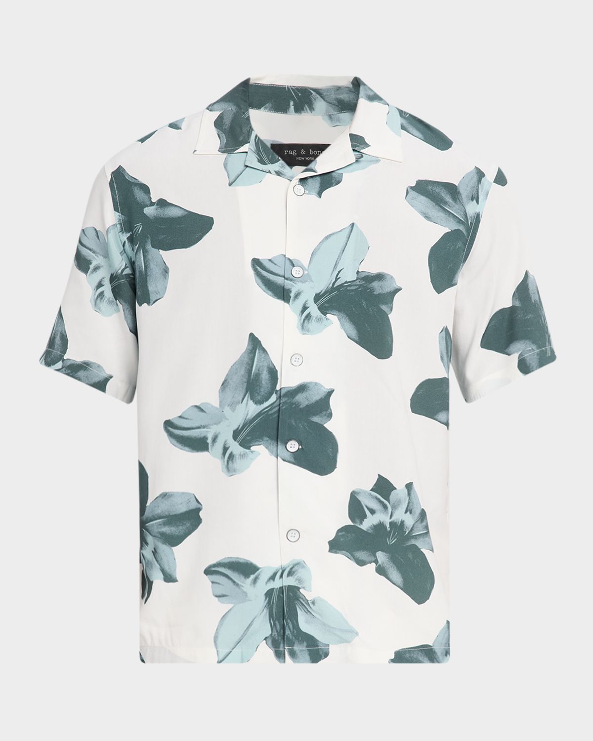 Rag & Bone Men 's Avery Floral Viscose Short-Sleeve Shirt