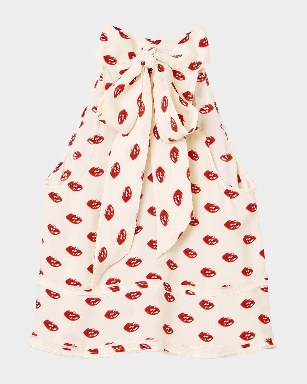 Marc Jacobs Lips Neck-Tie Halter Top