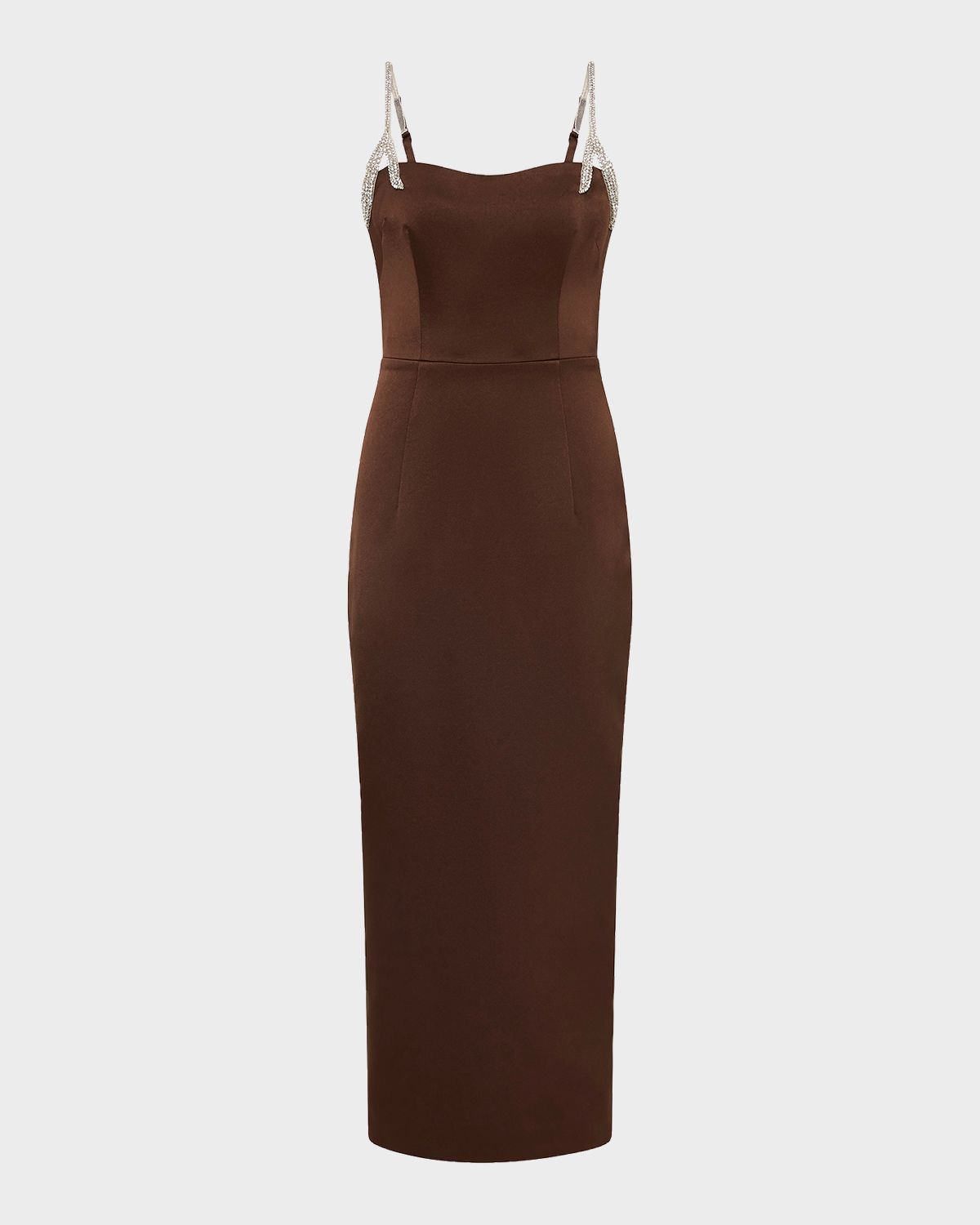 Rachel Gilbert Leora Crystal-Strap Crepe Ankle Gown | Thumbnail 6 Rachel Gilbert Leora Crystal-Strap Crepe Ankle Gown | Thumbnail 6