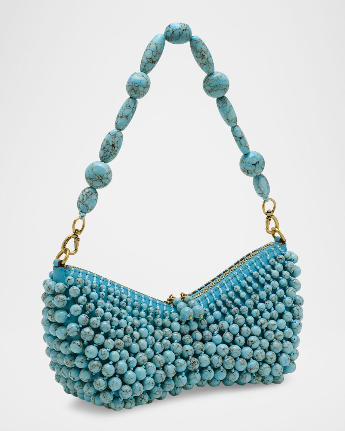 Cult Gaia Mercier Faux Turquoise-Embellished Butterfly Clutch Bag