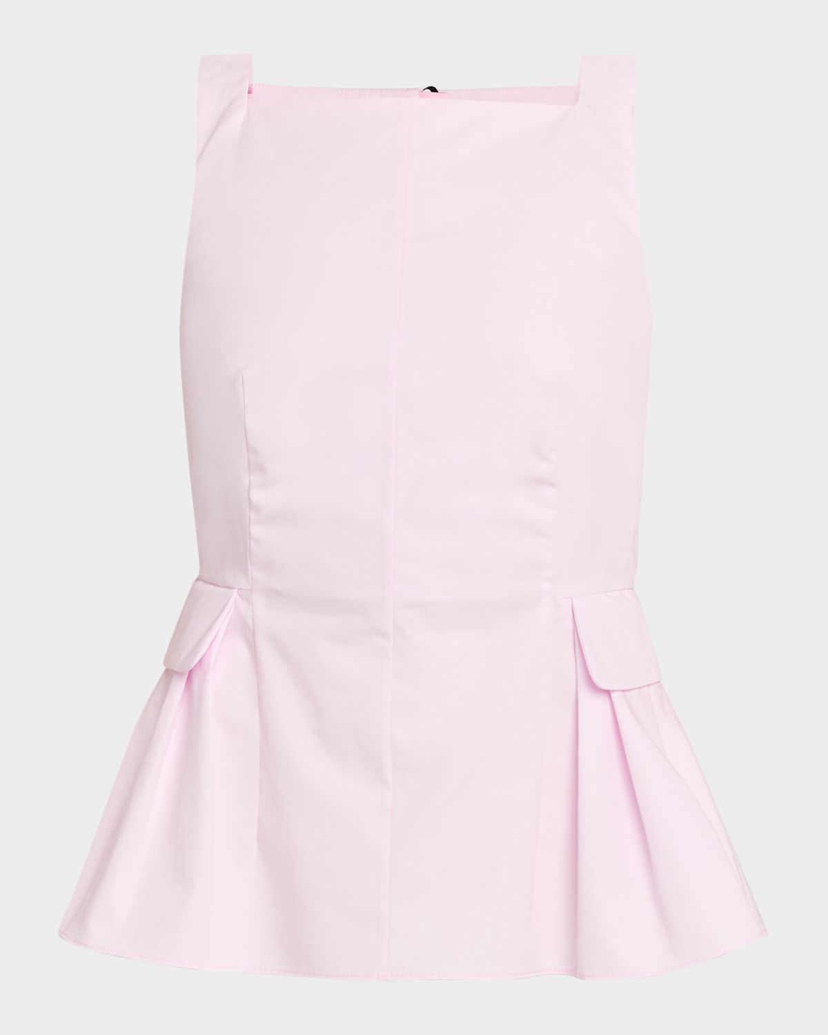 Adam Lippes Soleil Sleeveless Cotton Peplum Top