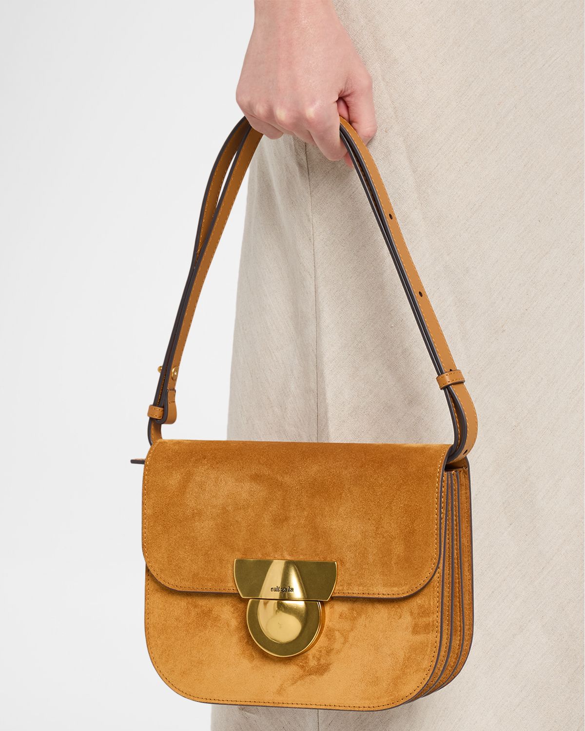 Cult Gaia Tazia Suede Shoulder Bag