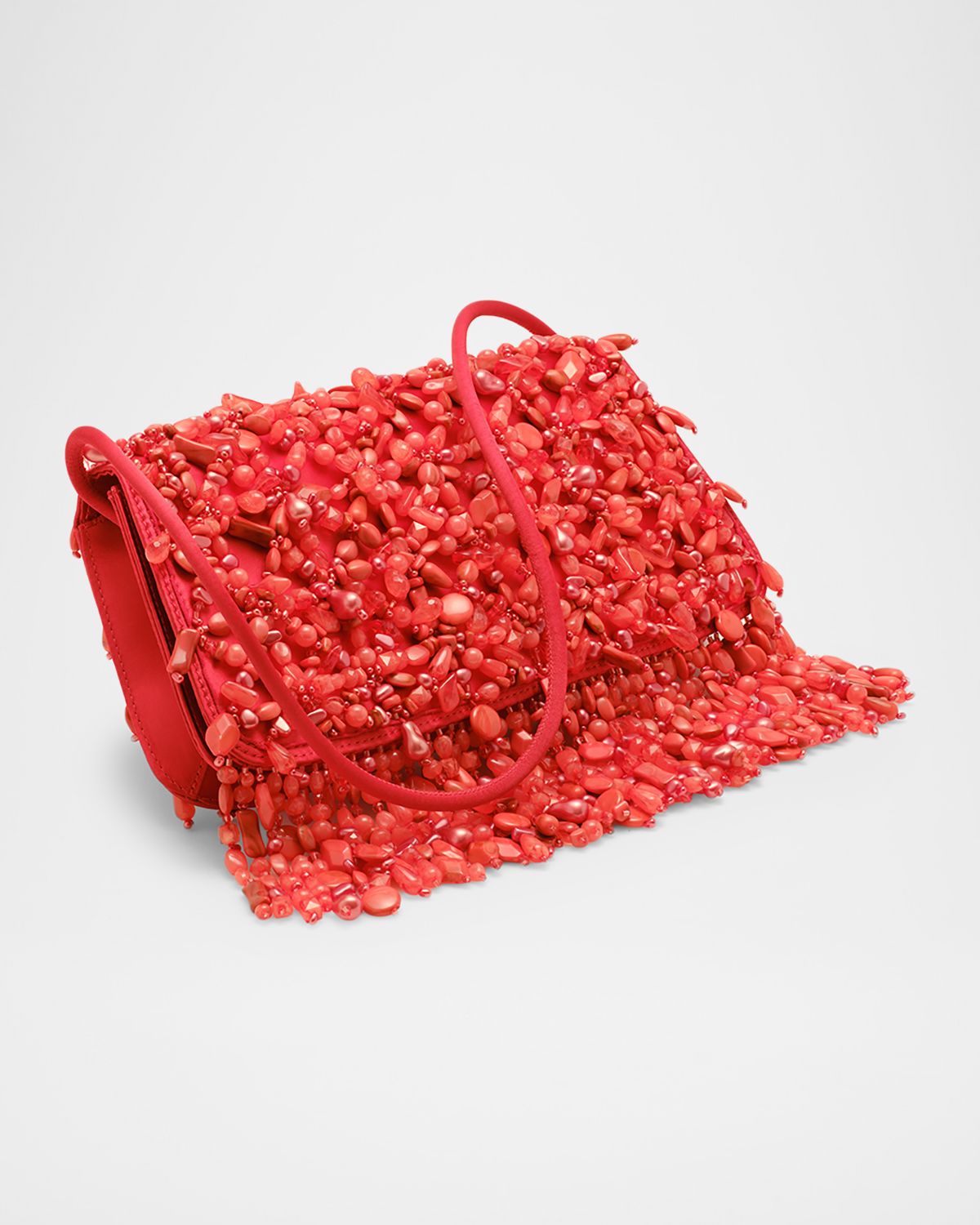 Cult Gaia Idalia Fringed Faux Stone Shoulder Bag