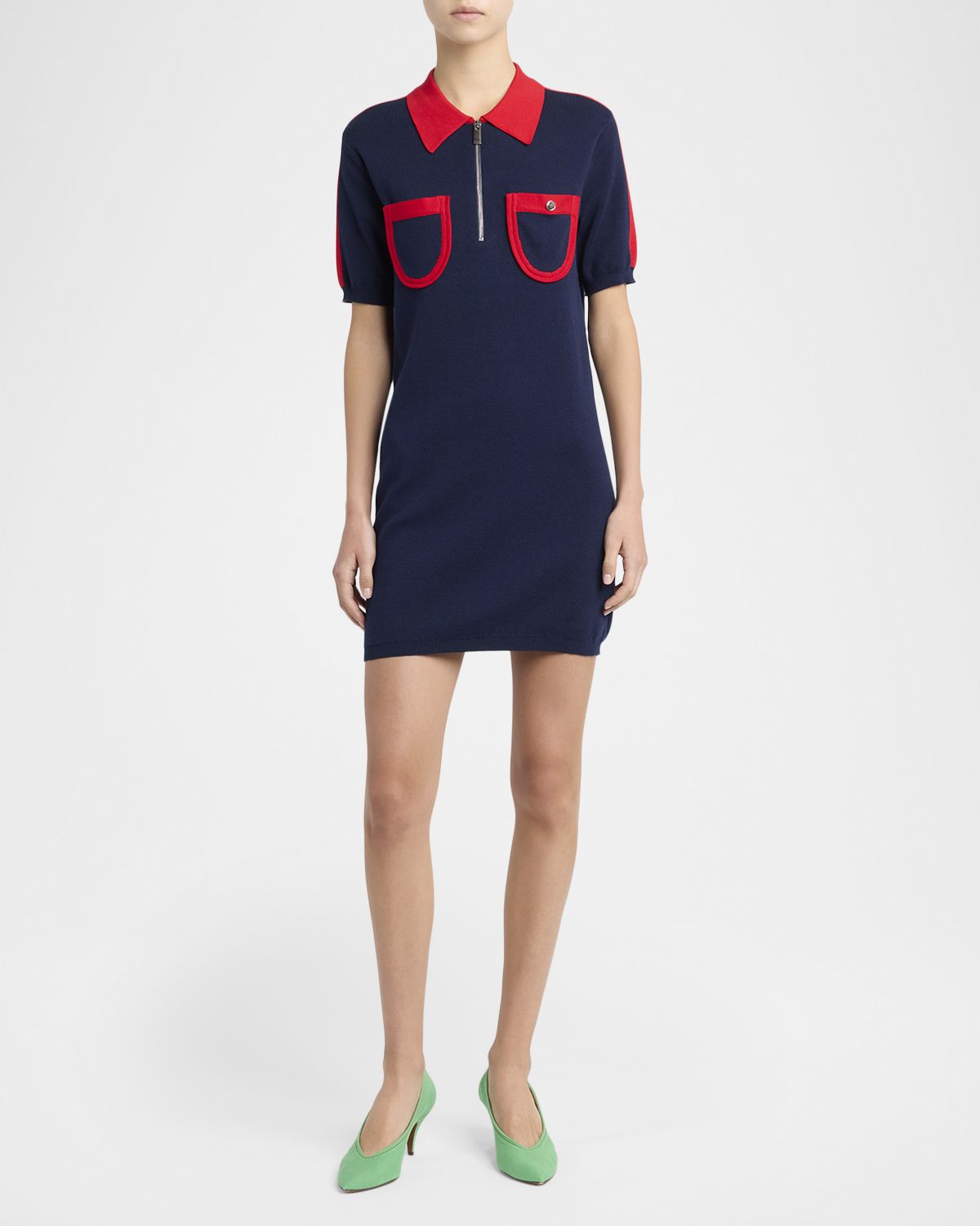 Versace Bicolor Knit Mini Dress