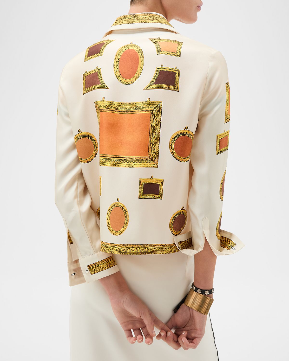 Versace Printed Silk Twill Shirt
