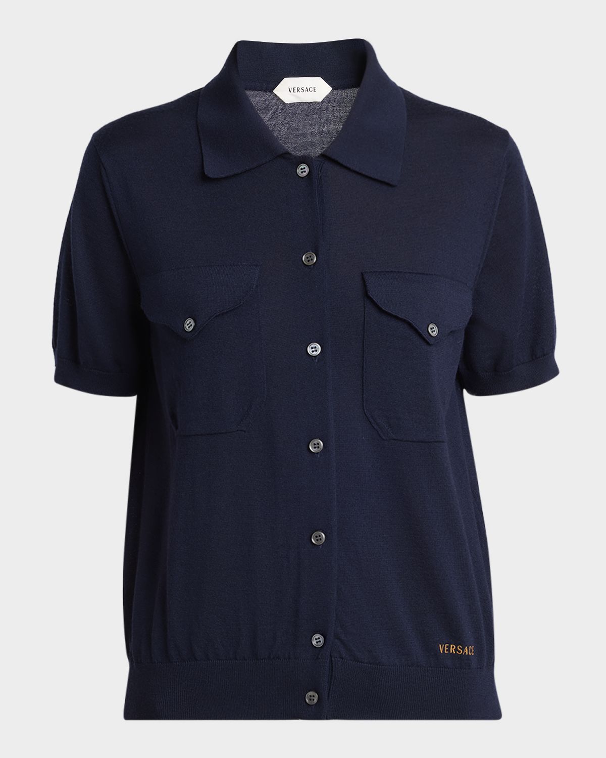 Versace Knit Button-Front Shirt | Thumbnail 6 Versace Knit Button-Front Shirt | Thumbnail 6