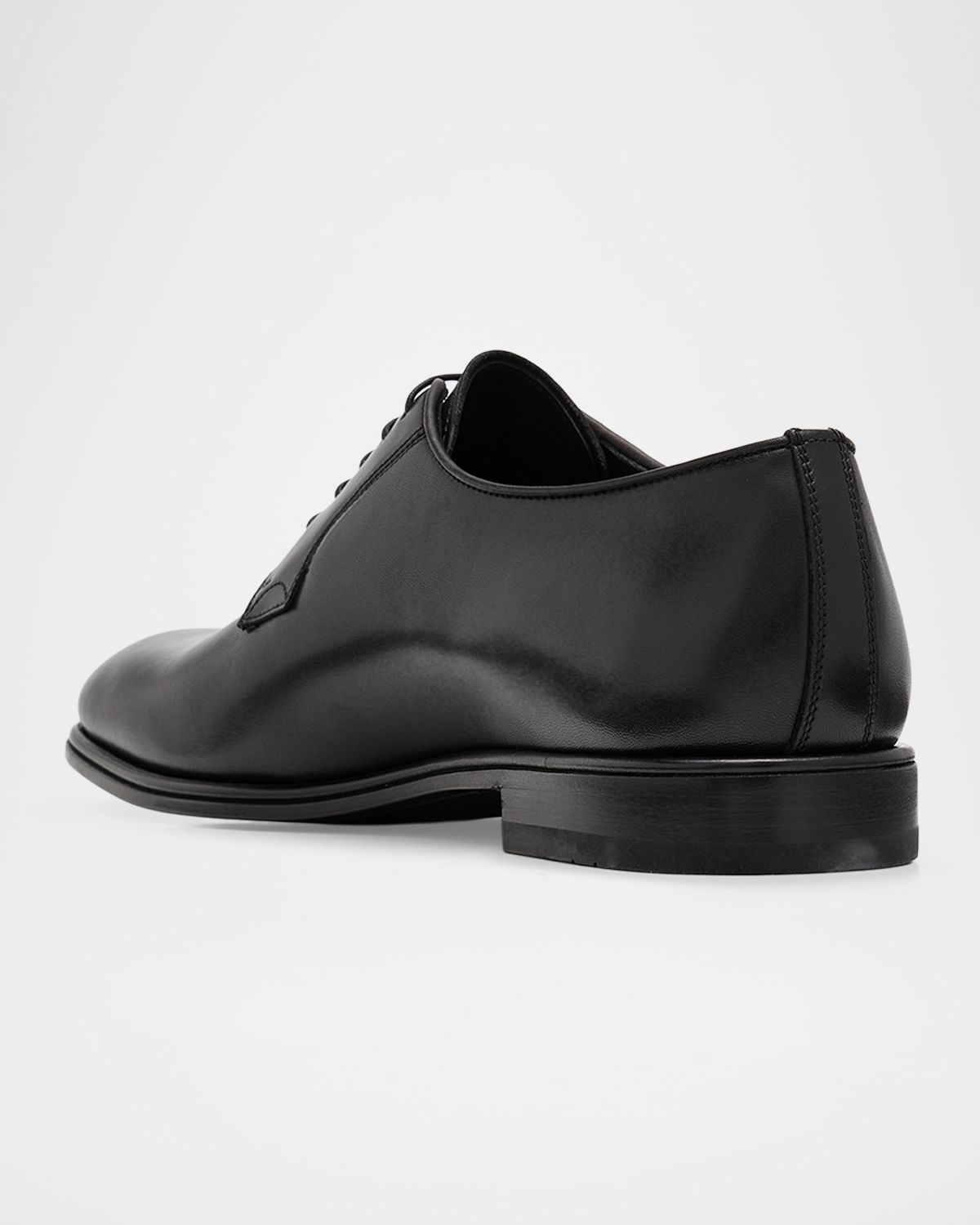 Ferragamo Men 's Stefano Almond-Toe Leather Derby Shoes | Thumbnail 4 Ferragamo Men 's Stefano Almond-Toe Leather Derby Shoes | Thumbnail 4