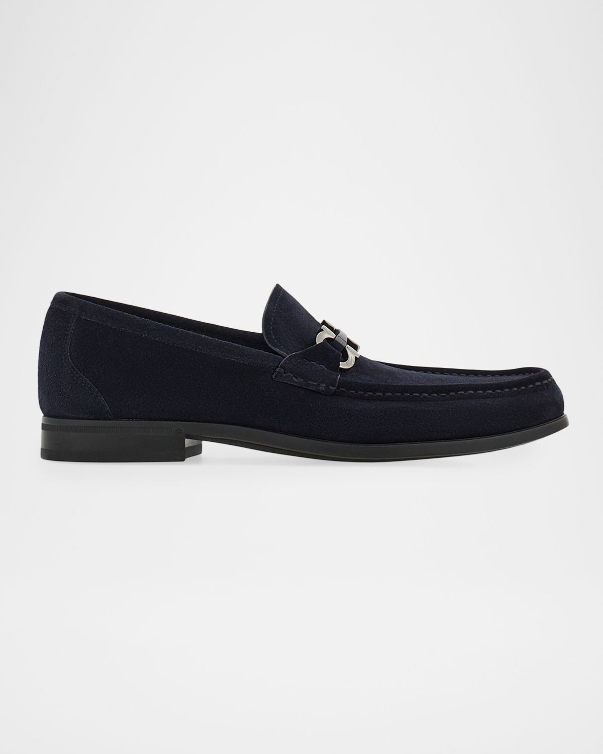 Ferragamo Men 's Grandioso Suede Gancio-Bit Loafers | Thumbnail 7