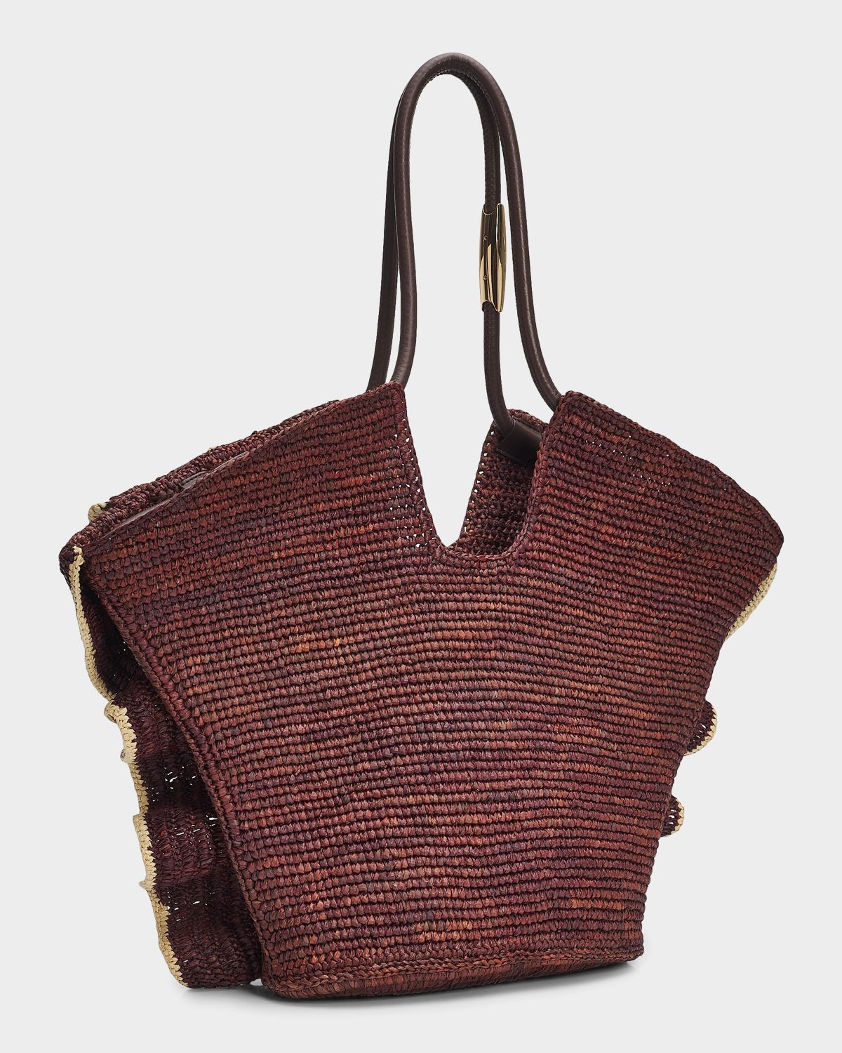 Zimmermann Goldentime Medium Ruffle Tote Bag in Raffia | Thumbnail 10
