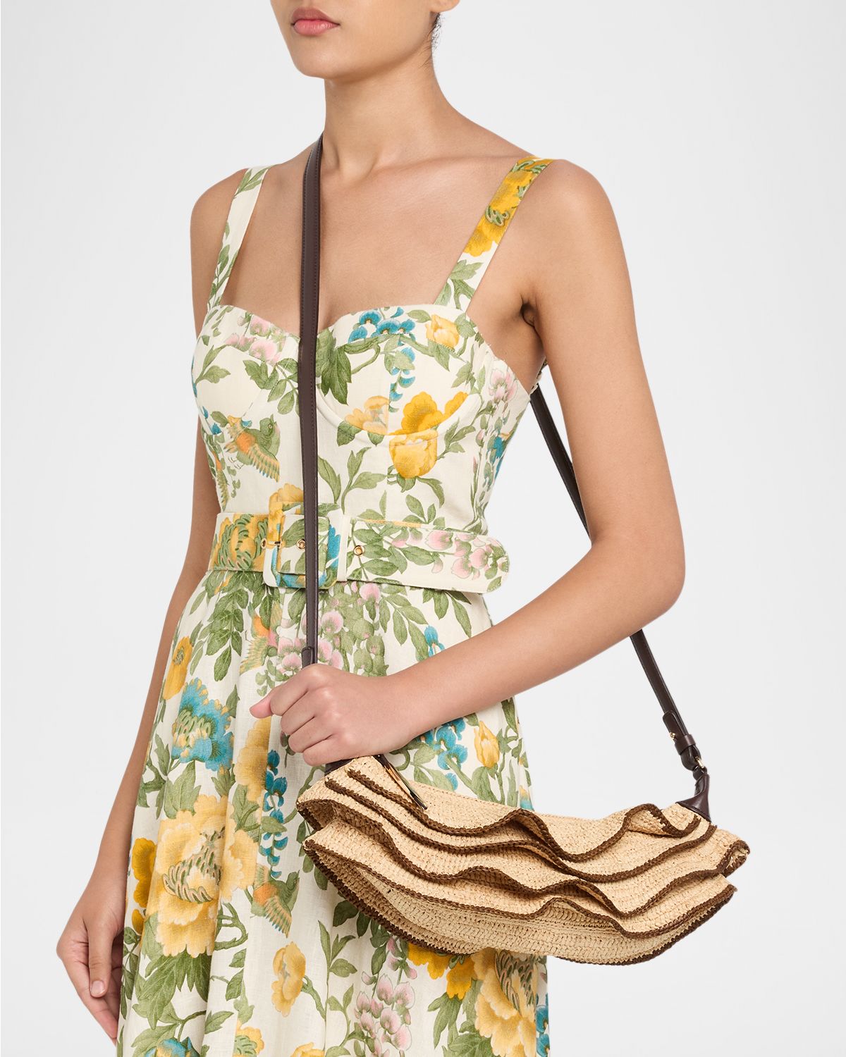 Zimmermann Goldentime Ruffle Shoulder Bag | Thumbnail 6 Zimmermann Goldentime Ruffle Shoulder Bag | Thumbnail 6