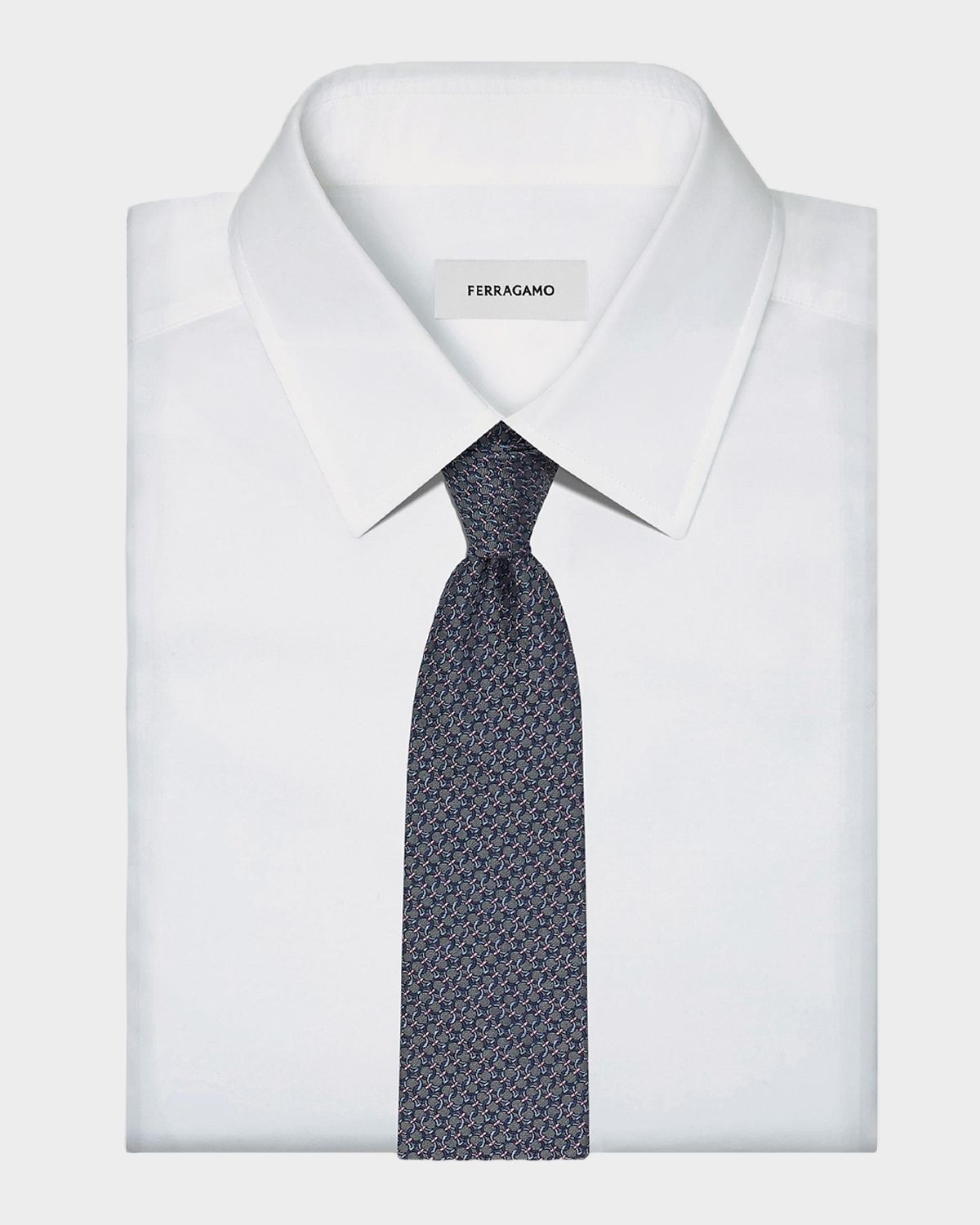 Ferragamo Men 's Gancini Silk Jacquard Tie | Thumbnail 4 Ferragamo Men 's Gancini Silk Jacquard Tie | Thumbnail 4
