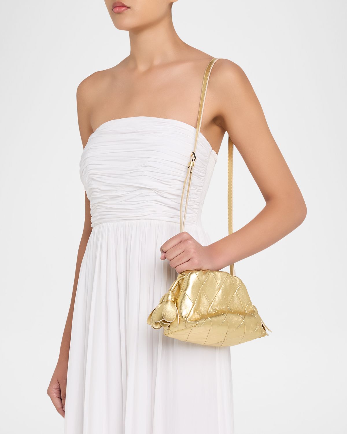 Zimmermann Cloud 91 Small Quilted Metallic Leather Clutch Bag | Thumbnail 6
