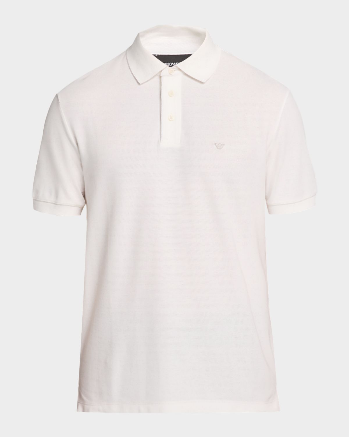 Emporio Armani Men 's Cotton Pique Eagle Logo Polo Shirt