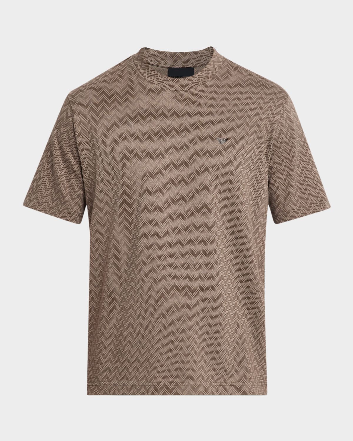 Emporio Armani Men 's Icon Two-Tone Chevron Jacquard Jersey T-Shirt