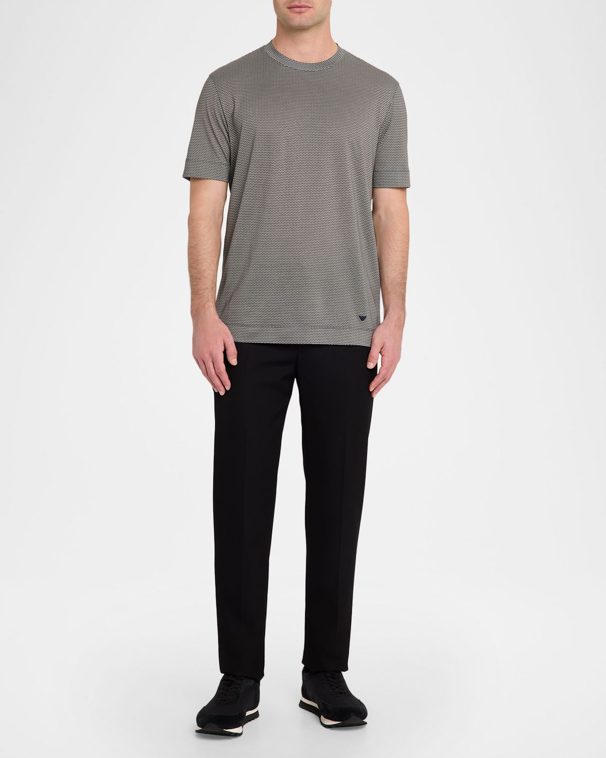 Emporio Armani Men 's Icon Jacquard Jersey T-Shirt