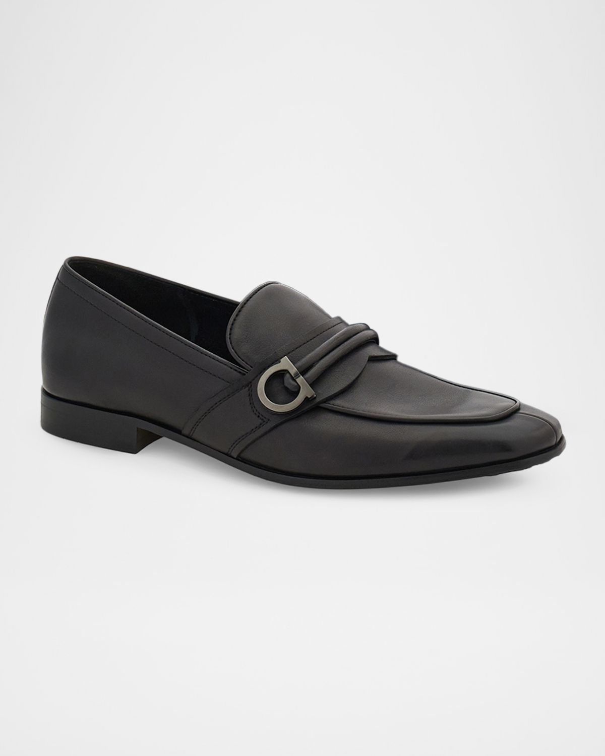 Ferragamo Men 's Leather Side-Gancio Loafers | Thumbnail 6