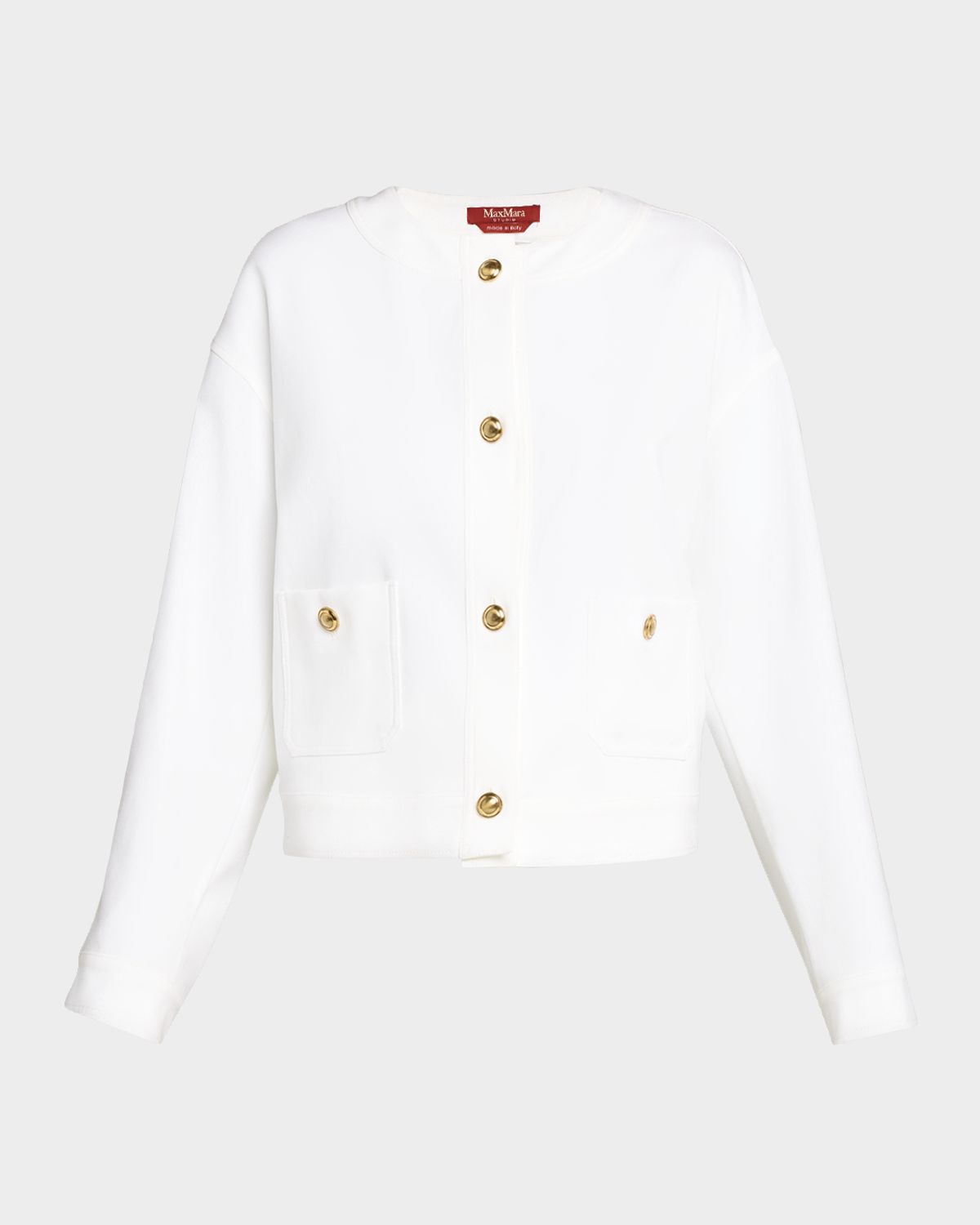Max Mara Studio Kiwi Button-Down Cotton Jacket