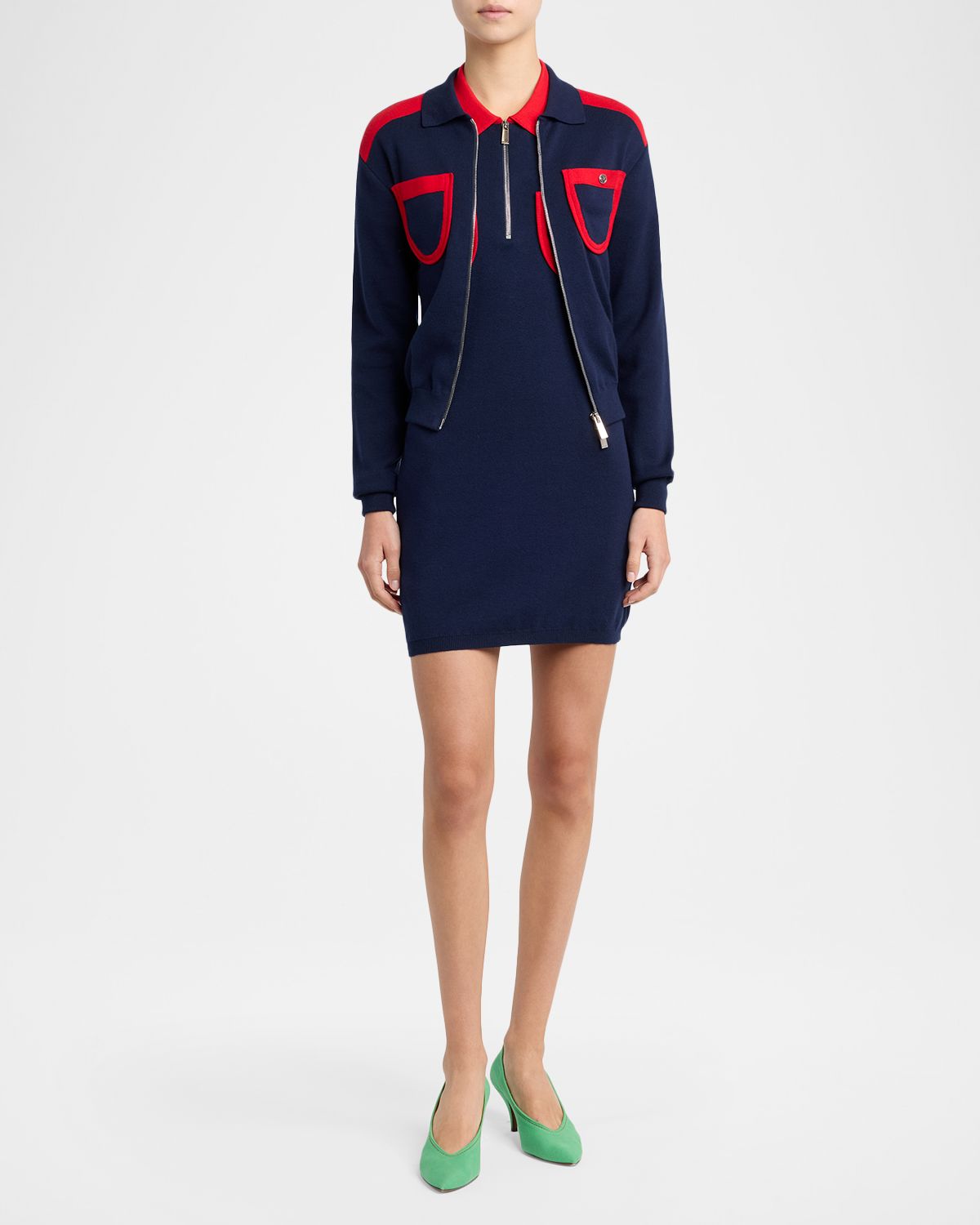 Versace Bicolor Knit Cardigan