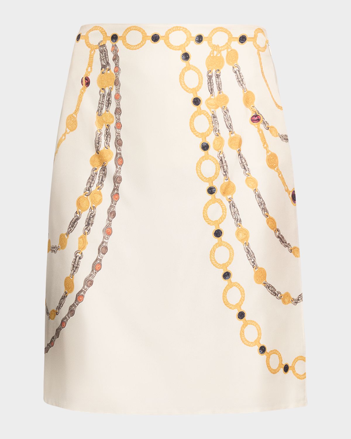 Versace Printed Silk Twill Pencil Skirt | Thumbnail 6