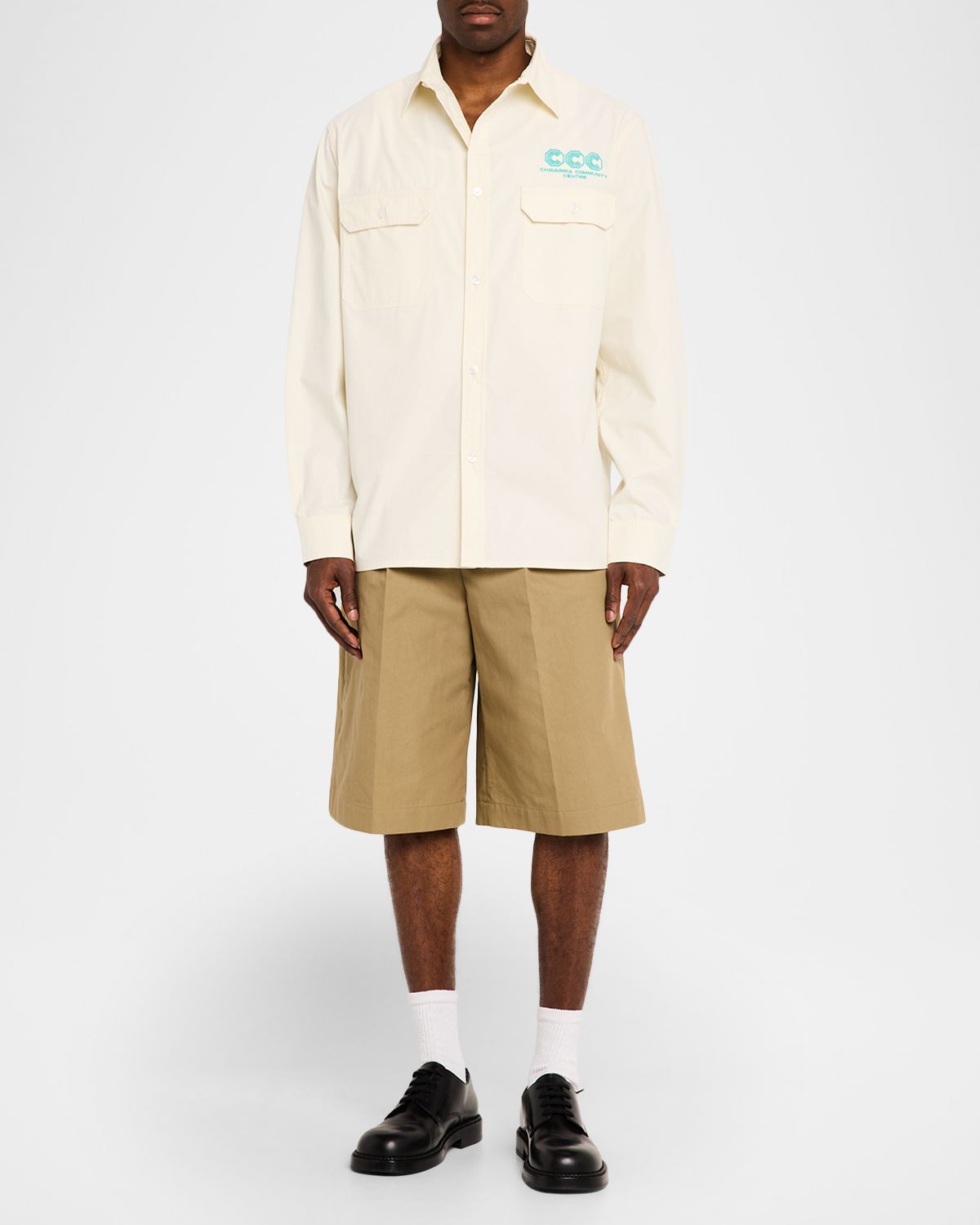 Willy Chavarria Men 's Corcoran Button-Down Workshirt