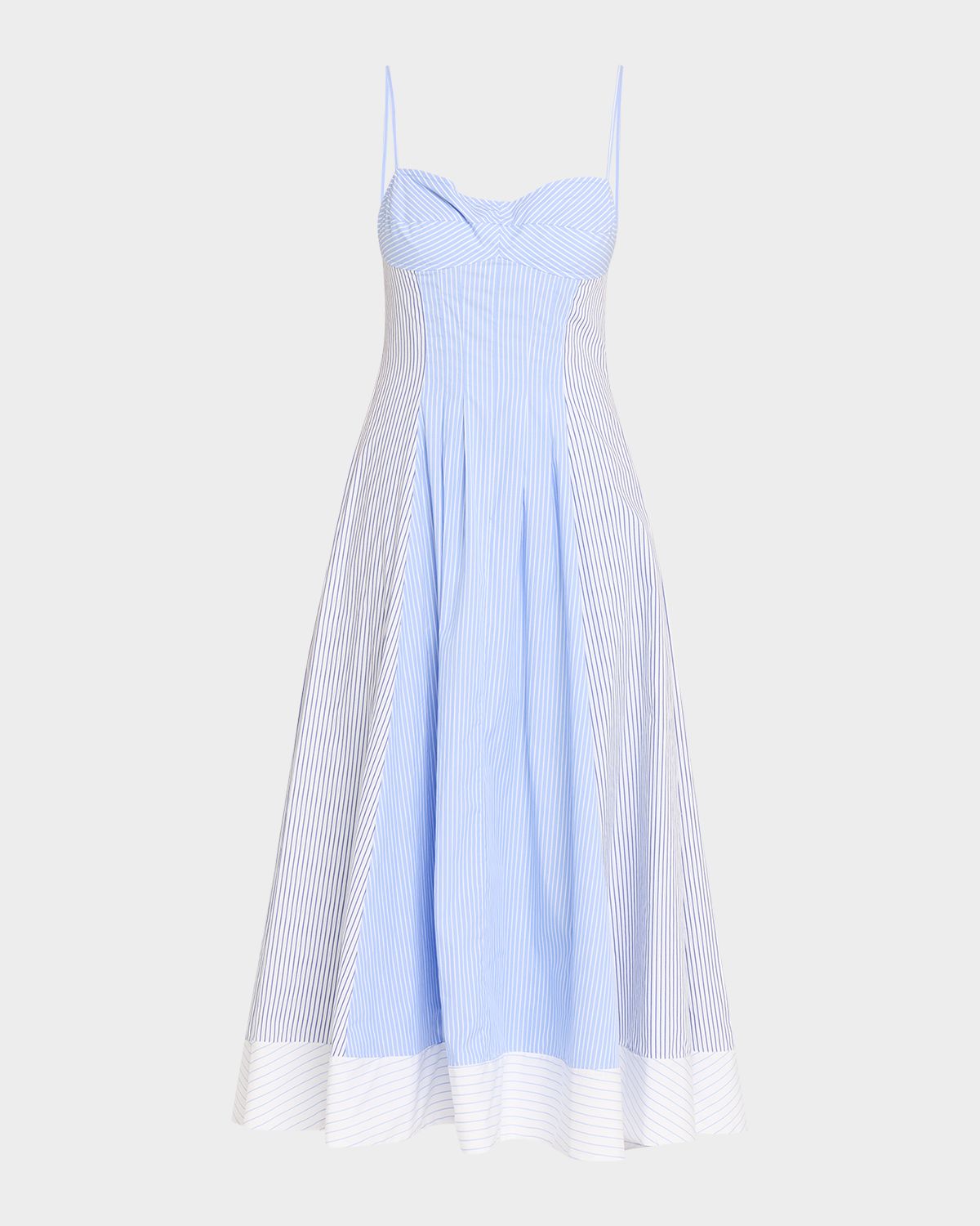 SIMKHAI Chamberlain Striped Cotton Midi Dress