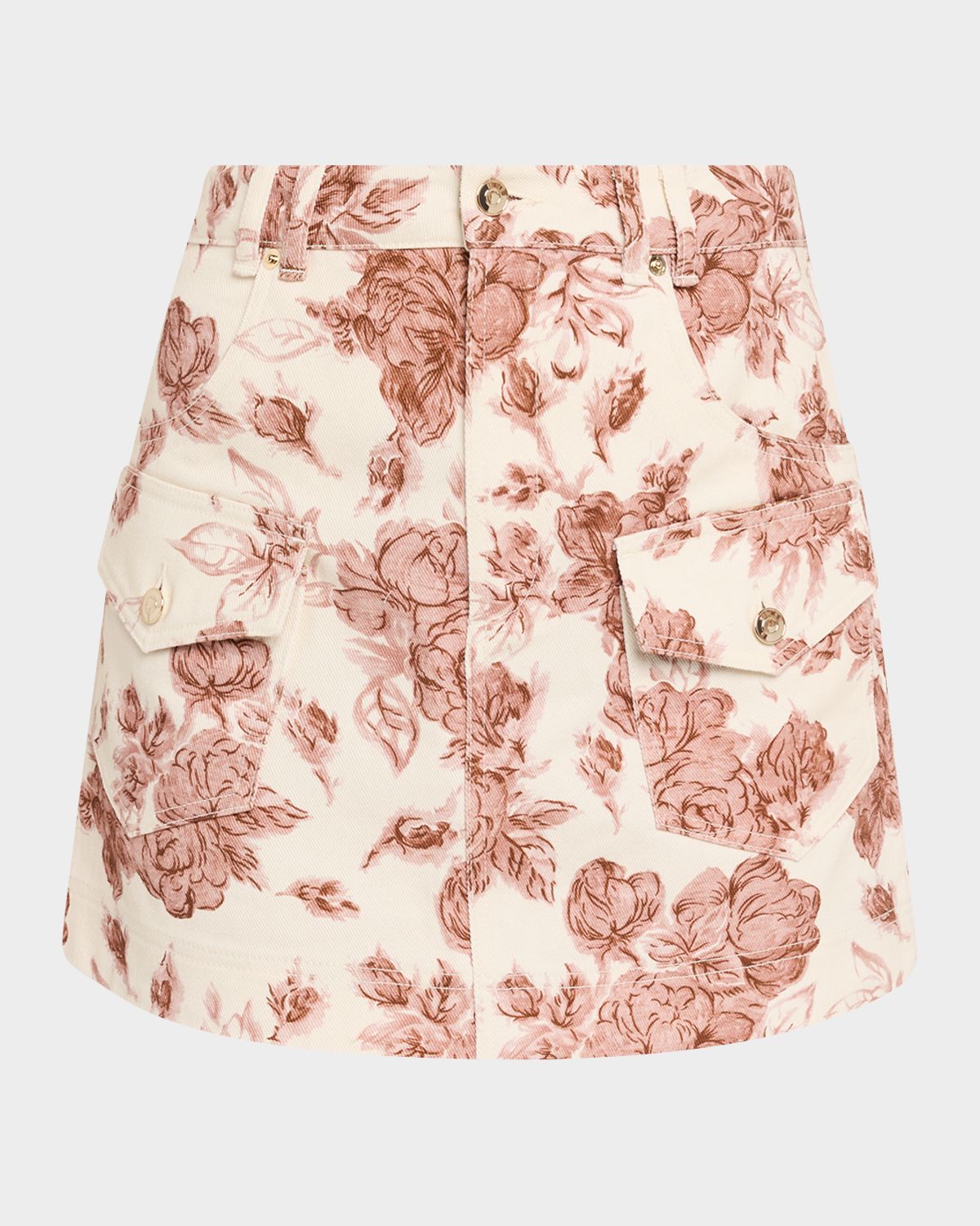 Cara Cara Wayne Floral Denim Miniskirt