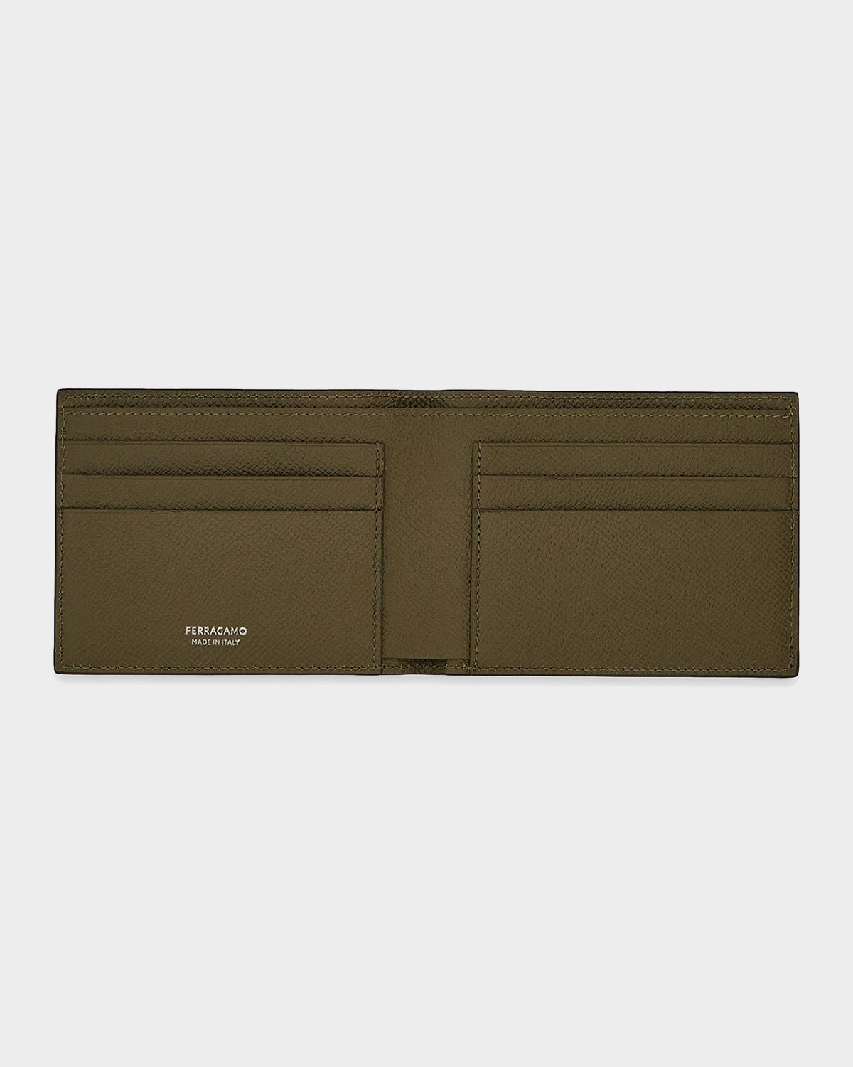 Ferragamo Men 's Micro-Gancio Hammered Leather Bifold Wallet | Thumbnail 5 Ferragamo Men 's Micro-Gancio Hammered Leather Bifold Wallet | Thumbnail 5