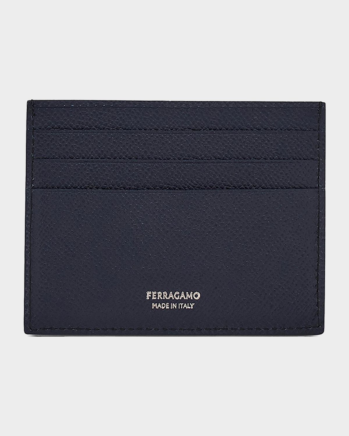 Ferragamo Men 's Micro-Gancio Leather Card Holder | Thumbnail 4 Ferragamo Men 's Micro-Gancio Leather Card Holder | Thumbnail 4