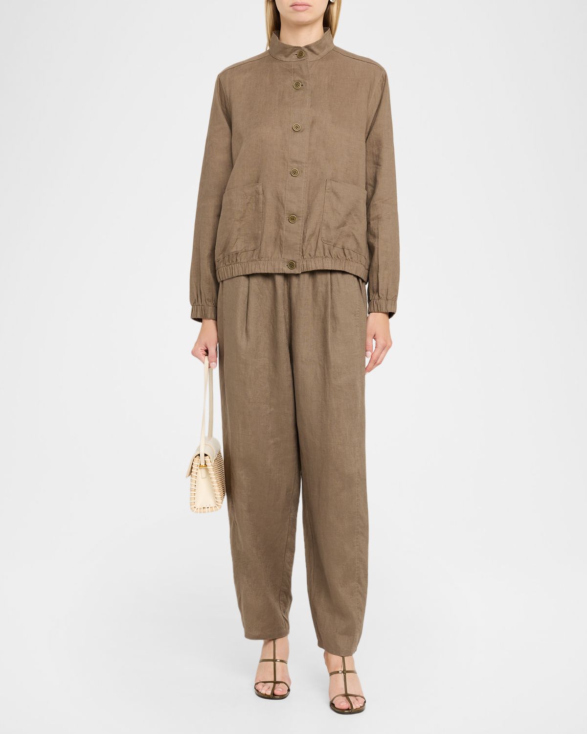 Eileen Fisher Button-Front Organic Linen Jacket | Thumbnail 5 Eileen Fisher Button-Front Organic Linen Jacket | Thumbnail 5
