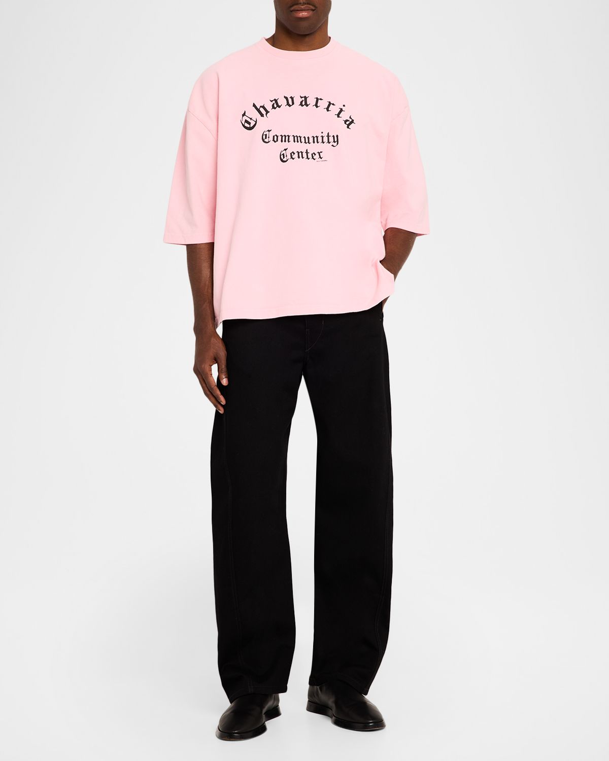 Willy Chavarria Men 's Chavarria Community Center Boxy Fit T-Shirt