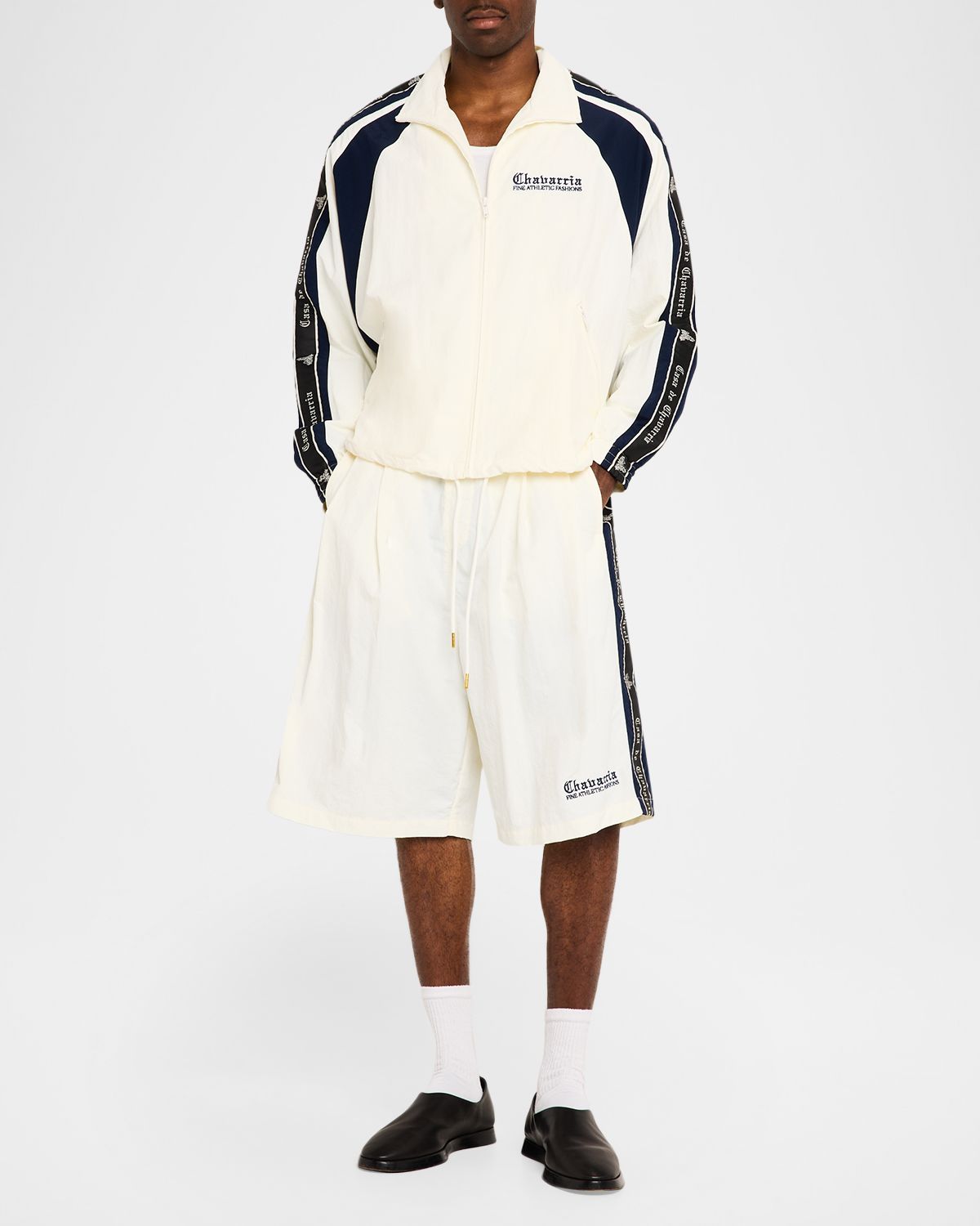 Willy Chavarria Men 's Casa De Chavarria Tape Track Jacket