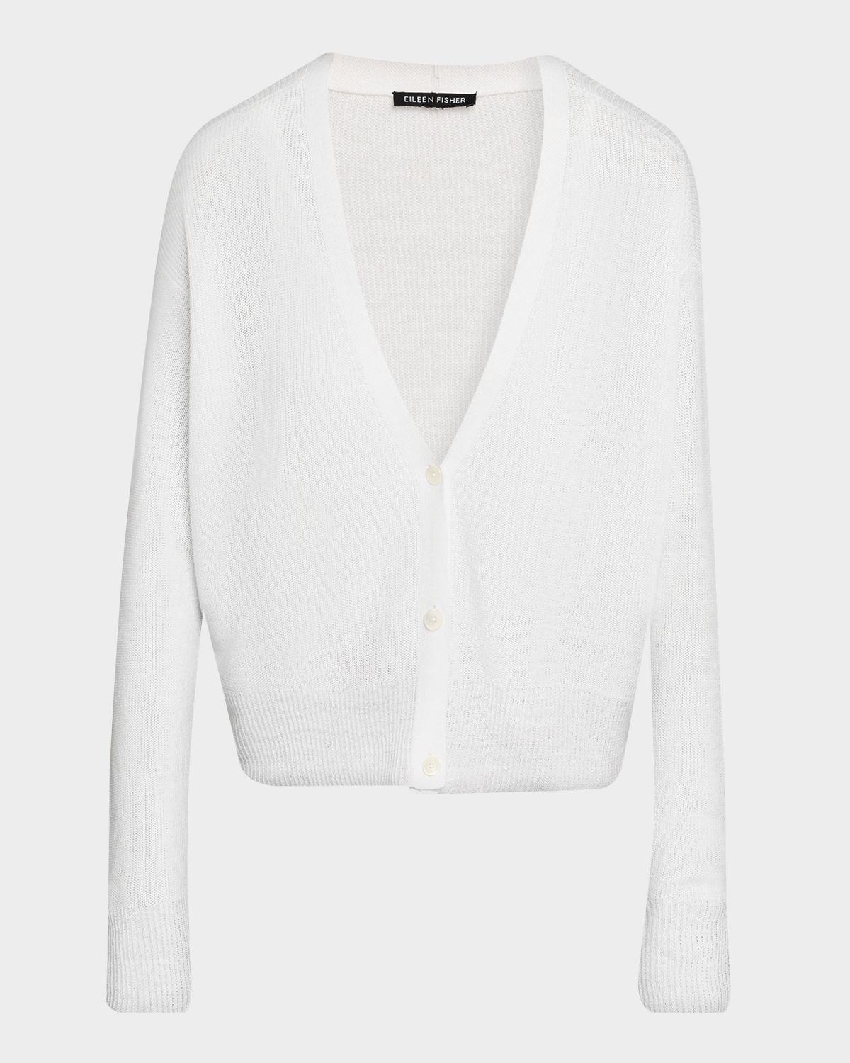 Eileen Fisher Organic Linen-Cotton Knit Cardigan