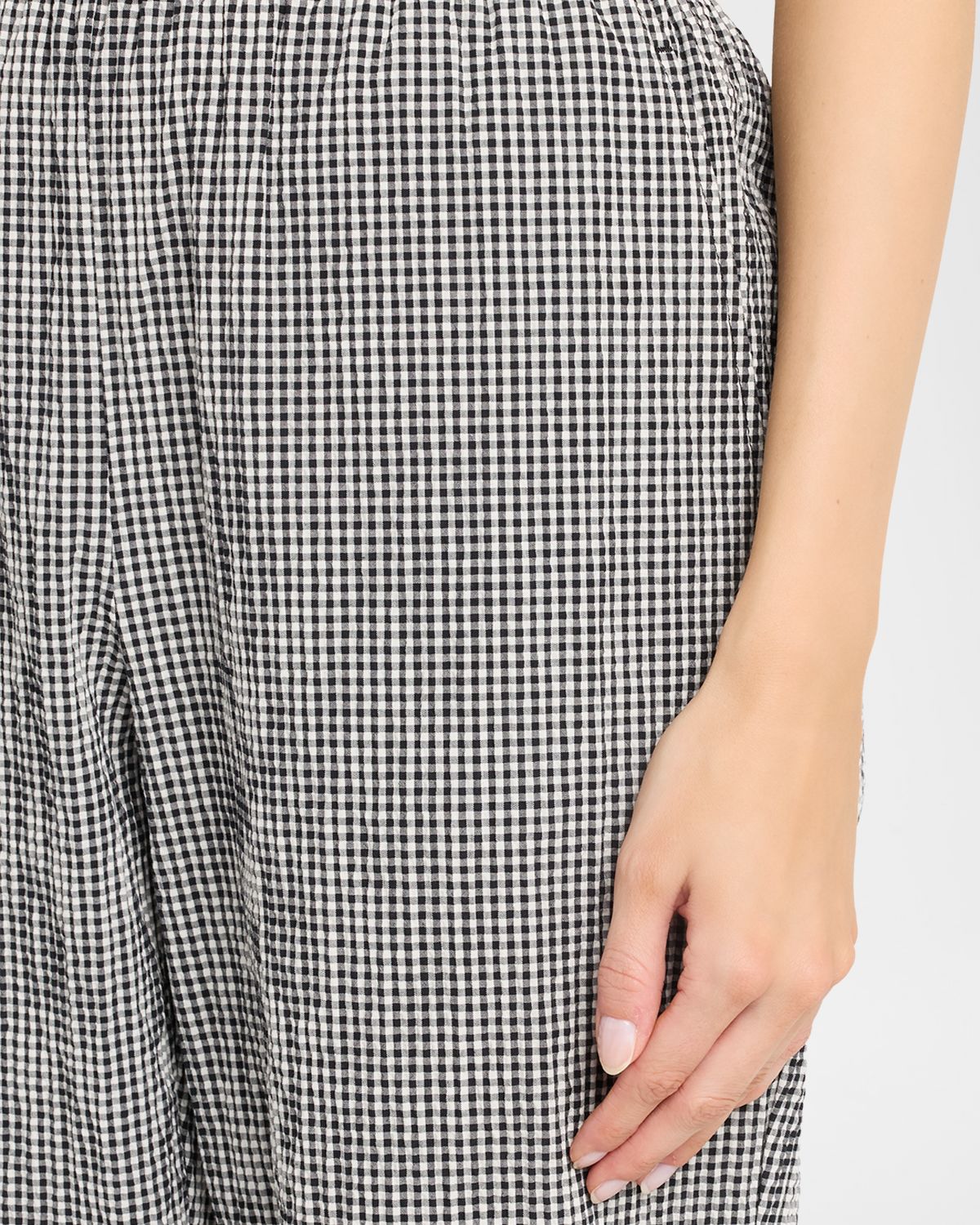 Eileen Fisher Tapered Organic Cotton Check Ankle Pants | Thumbnail 5 Eileen Fisher Tapered Organic Cotton Check Ankle Pants | Thumbnail 5